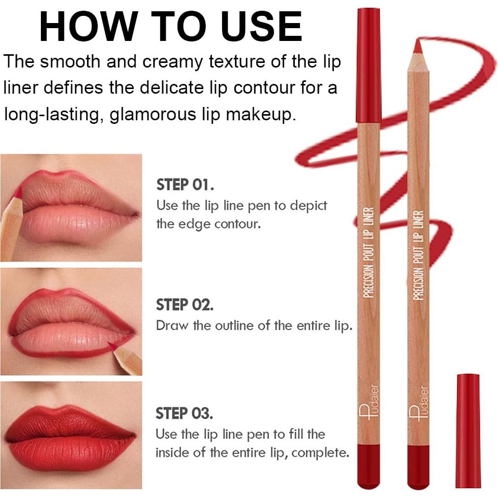 Juego de 12 Lápices Labiales KIMIEYE Mate Alta Pigmentación