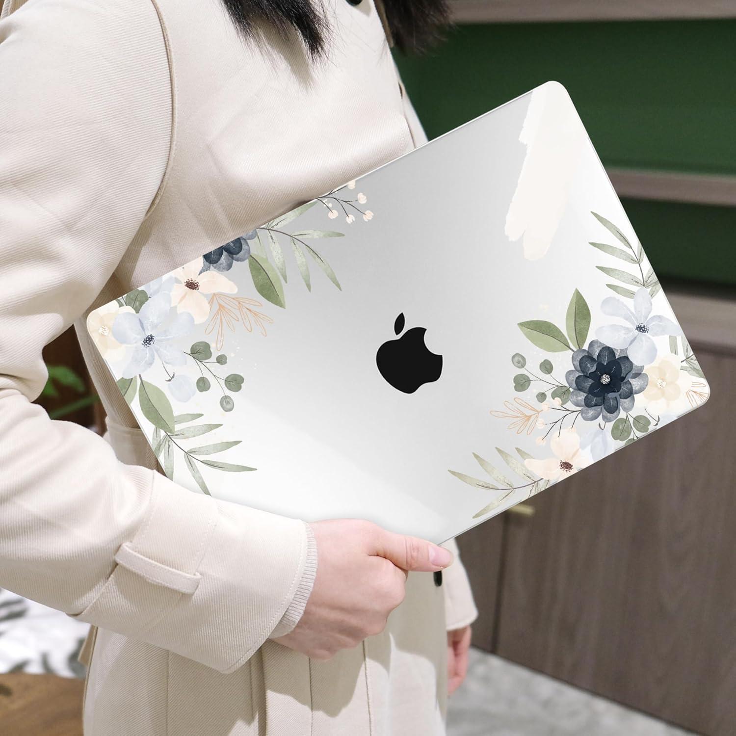 Funda MEEgoodo para MacBook Air 15.3" Floral Vintage