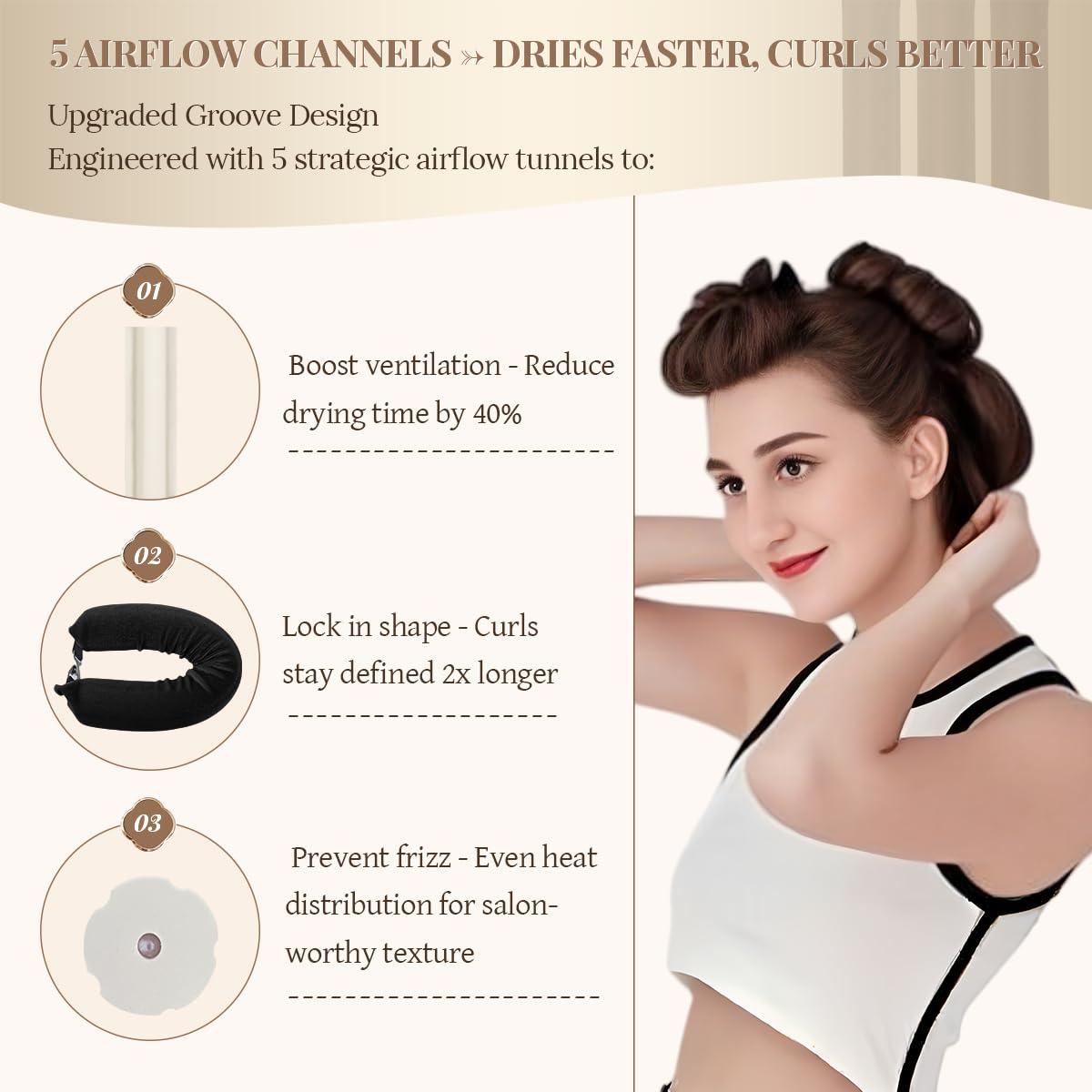 Rizador de Cabello Sin Calor ARWVOA 3 Varillas Negro