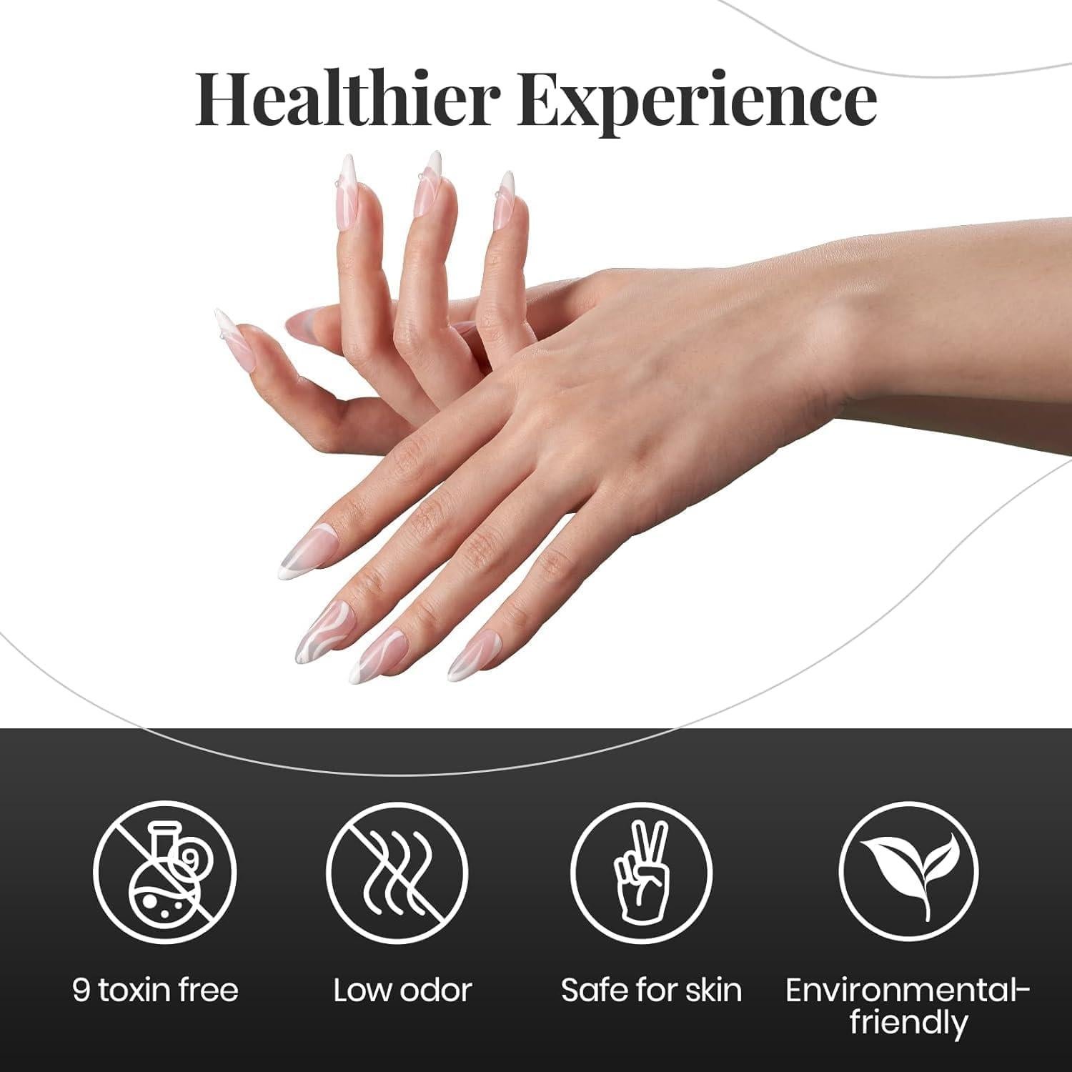 Set de Esmalte en Gel Beetles - 4 Piezas Blanco y Negro