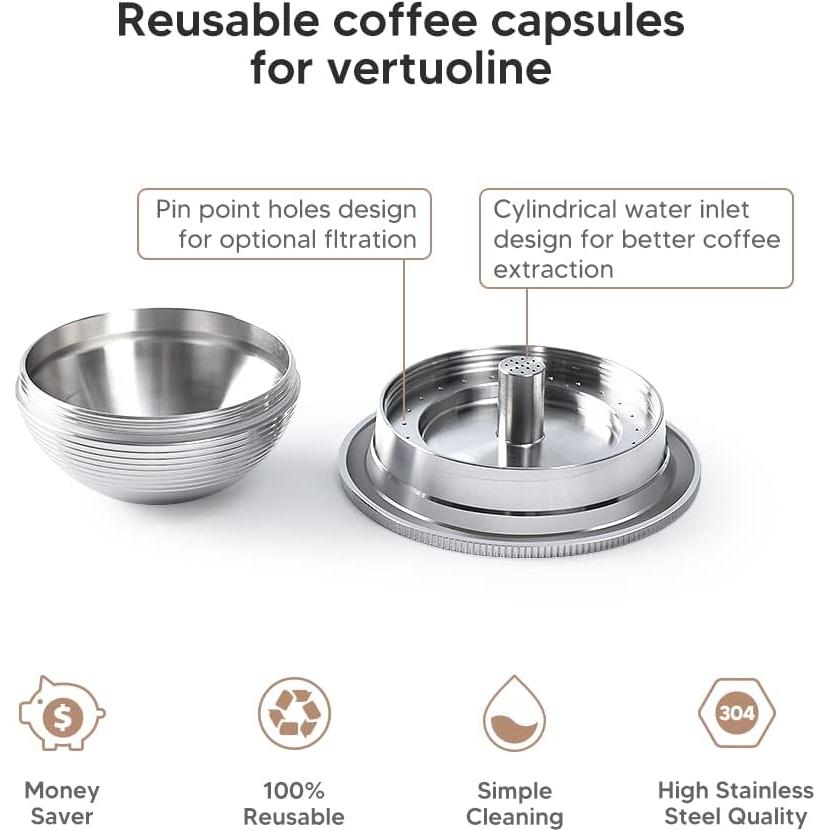 Cápsula de café reutilizable i Cafilas para Nespresso Vertuo