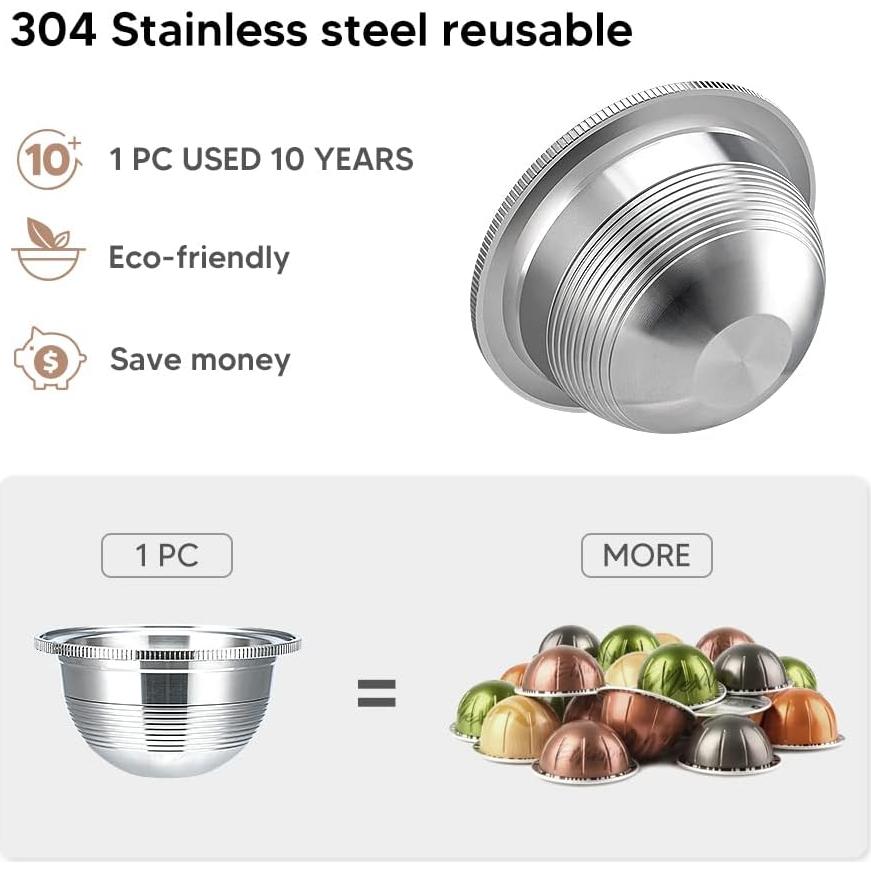 Cápsula de café reutilizable i Cafilas para Nespresso Vertuo