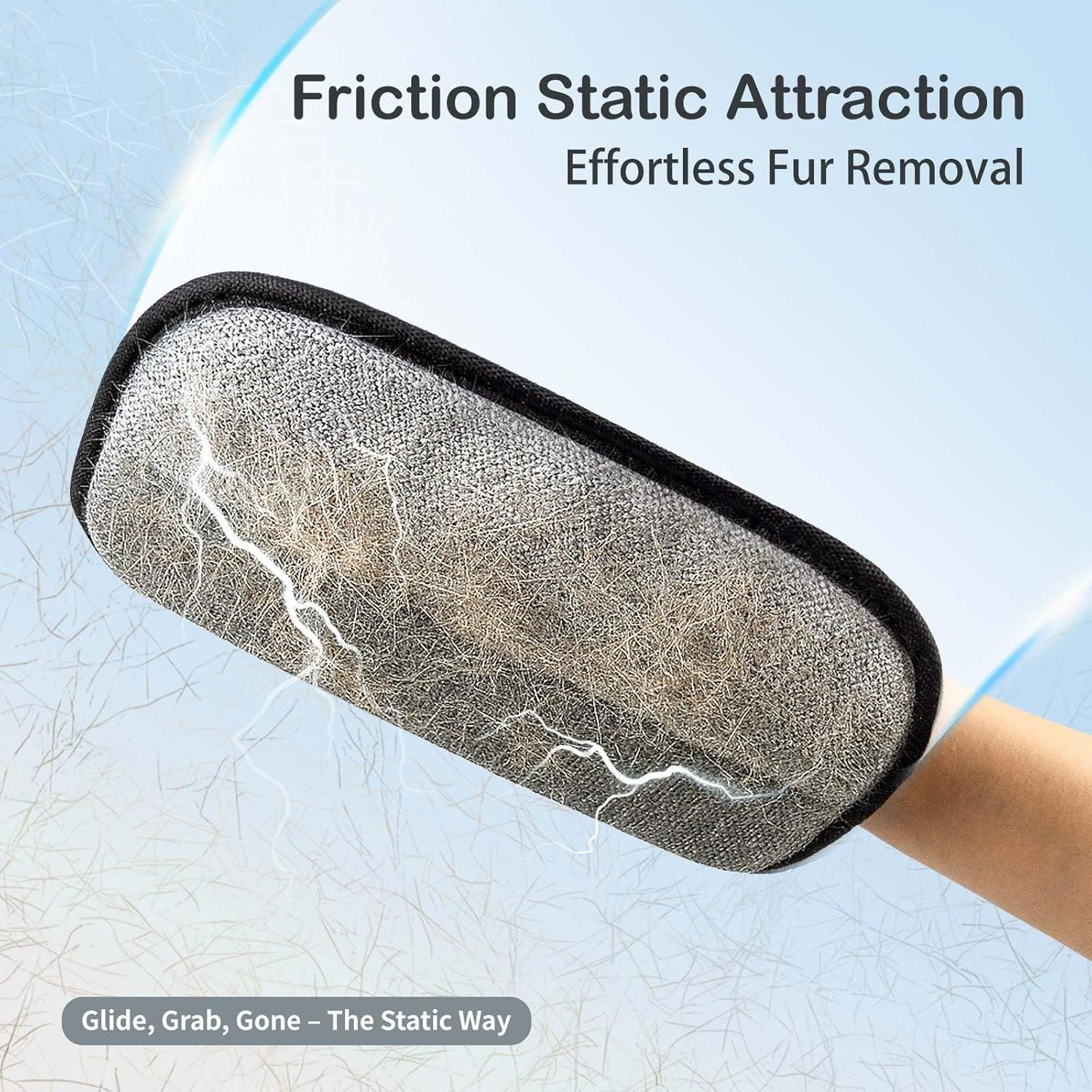 Guante Electroestático para Eliminar Pelo de Mascotas POUPUA - Negro