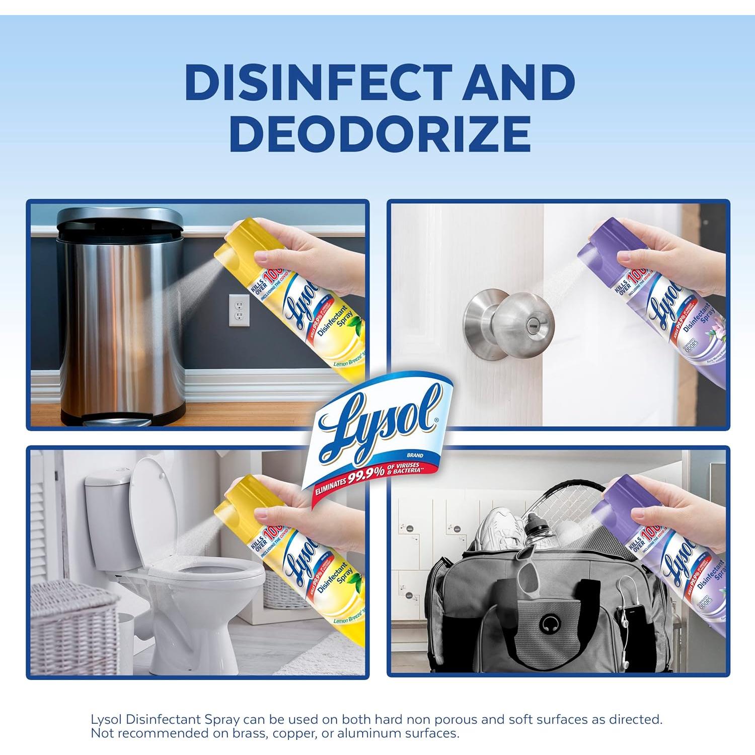 Spray Desinfectante Lysol 562 ml Brisa de Mañana y Limón