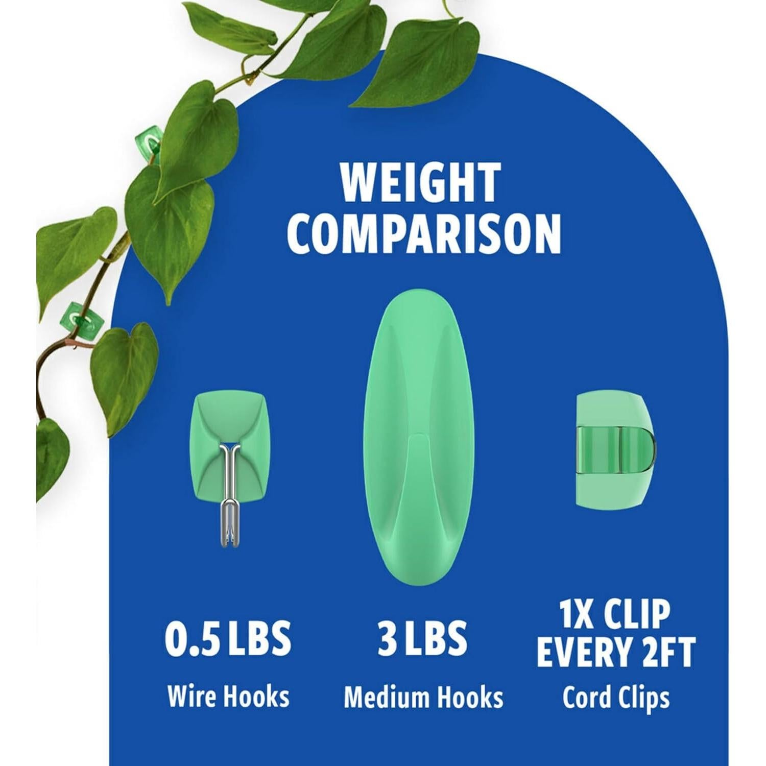 Ganchos Mixtos Command Aloe - 9 Ganchos Adhesivos Sin Daños