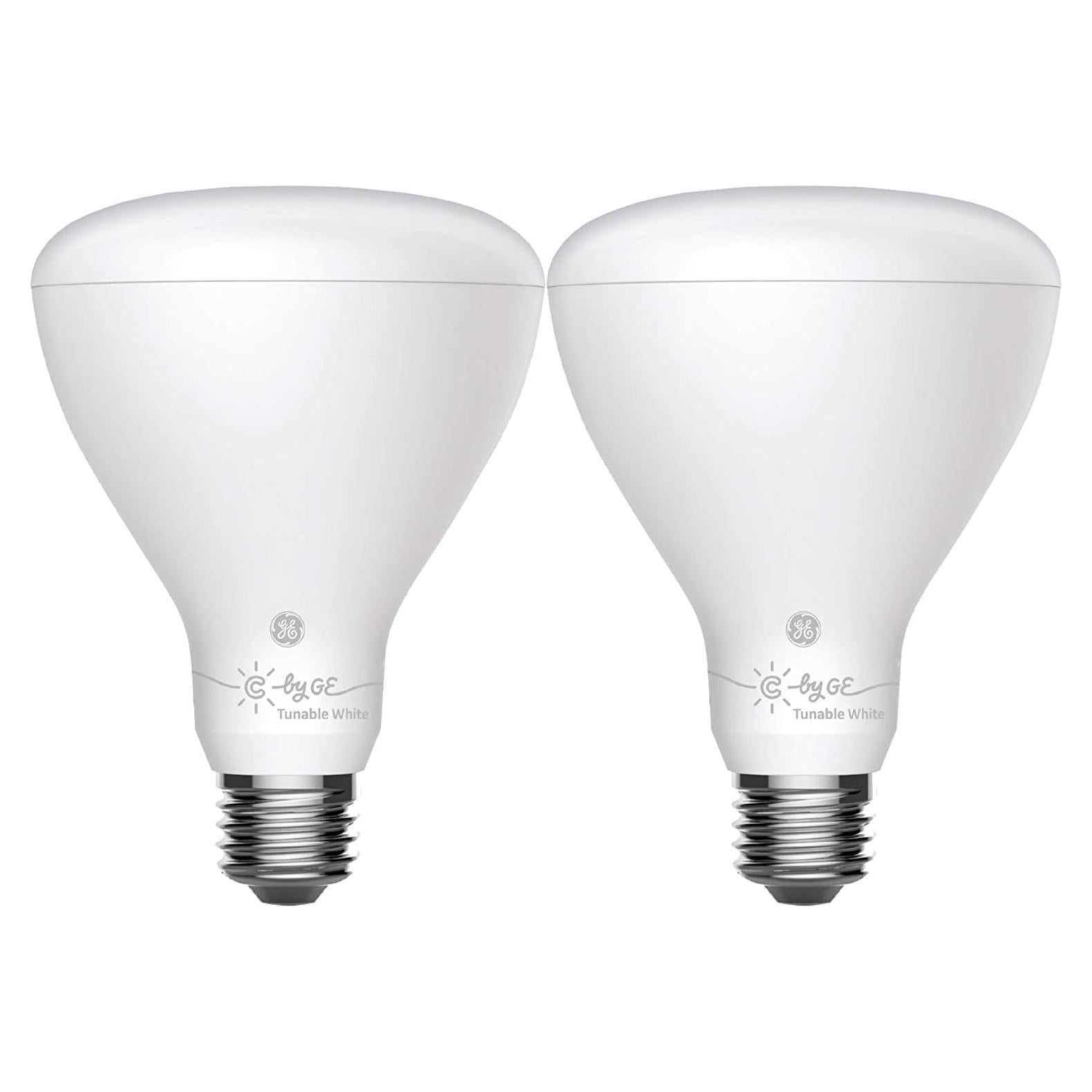 Bombillas LED inteligentes GE CYNC BR30, 2 unidades, blanco ajustable