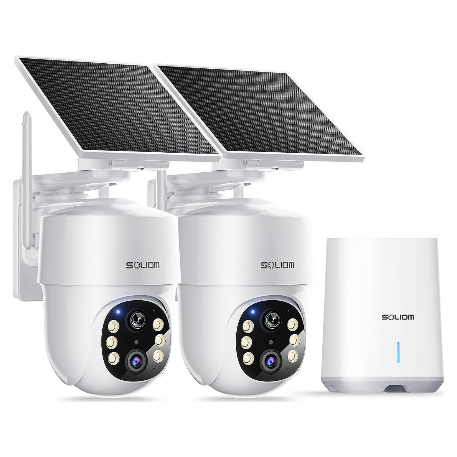 Cámaras de Seguridad Inalámbricas SOLIOM SHB501 - 5MP, Paquete de 2