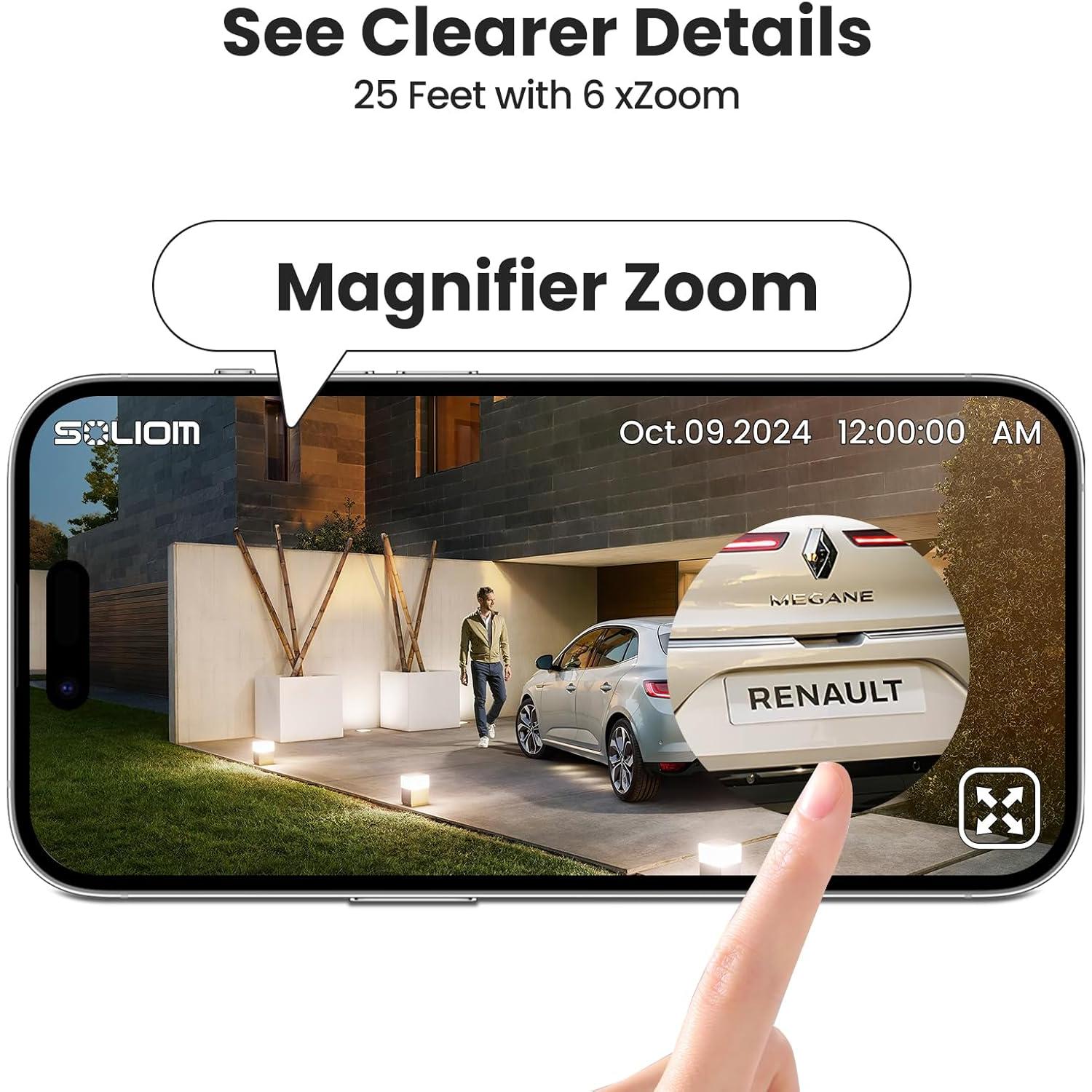 Cámaras de Seguridad Inalámbricas SOLIOM SHB501 - 5MP, Paquete de 2