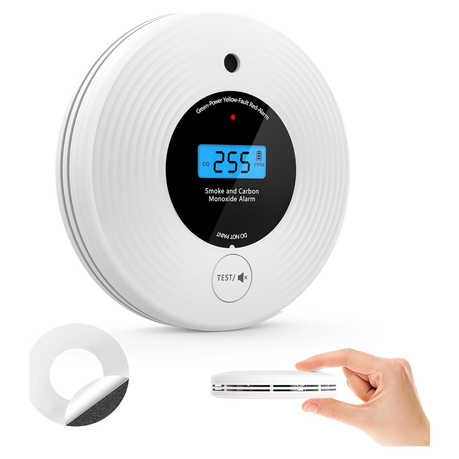 Detector de Humo y Monóxido de Carbono KARUOTOP 10 Años Batería