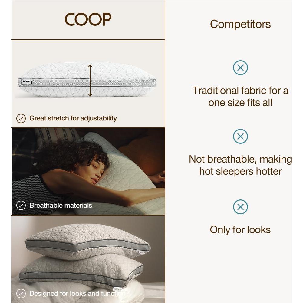 Funda de Almohada King Coop Home Goods Eden 5 cm Transpirable