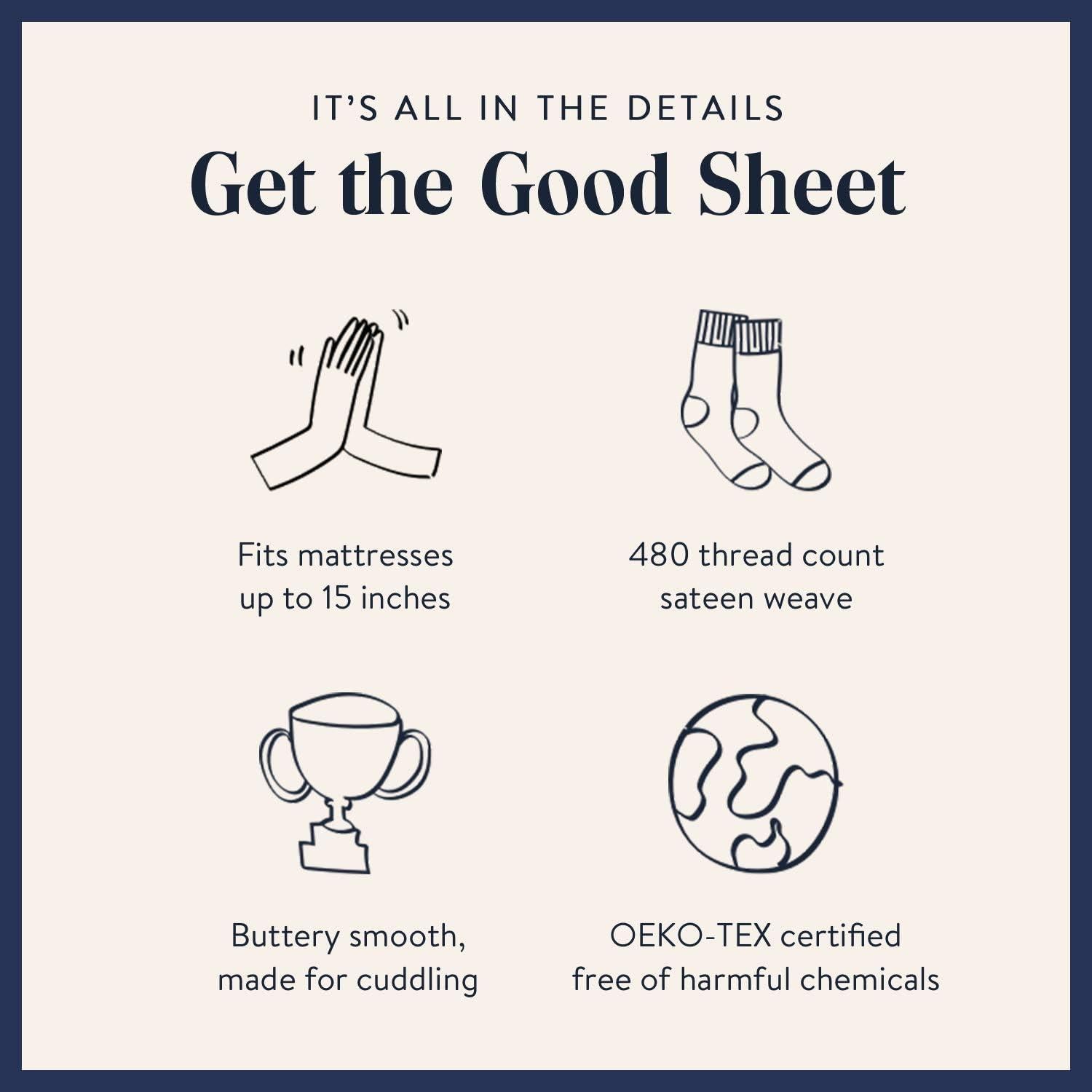 Juego de Sábanas de Lujo Brooklinen 7 Piezas Algodón 480 Hilos