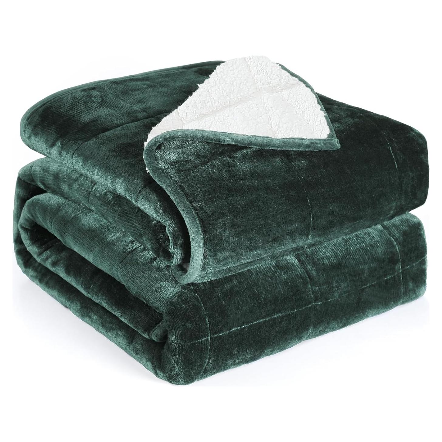 Manta con Peso Alomidds 5.4 kg 122x183 cm Verde Reversible