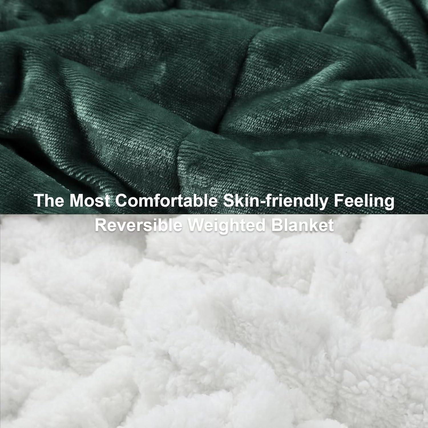 Manta con Peso Alomidds 5.4 kg 122x183 cm Verde Reversible