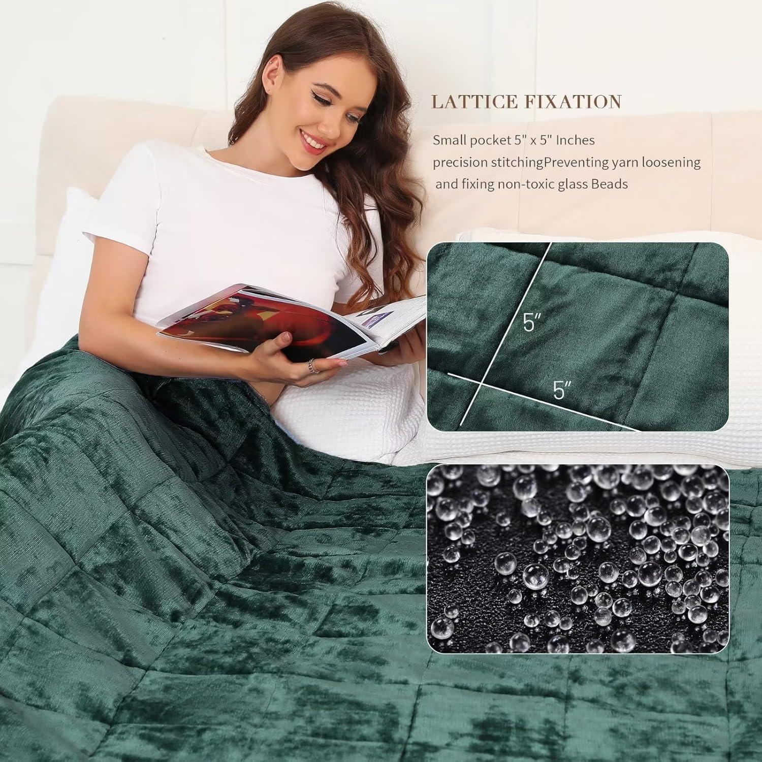 Manta con Peso Alomidds 5.4 kg 122x183 cm Verde Reversible