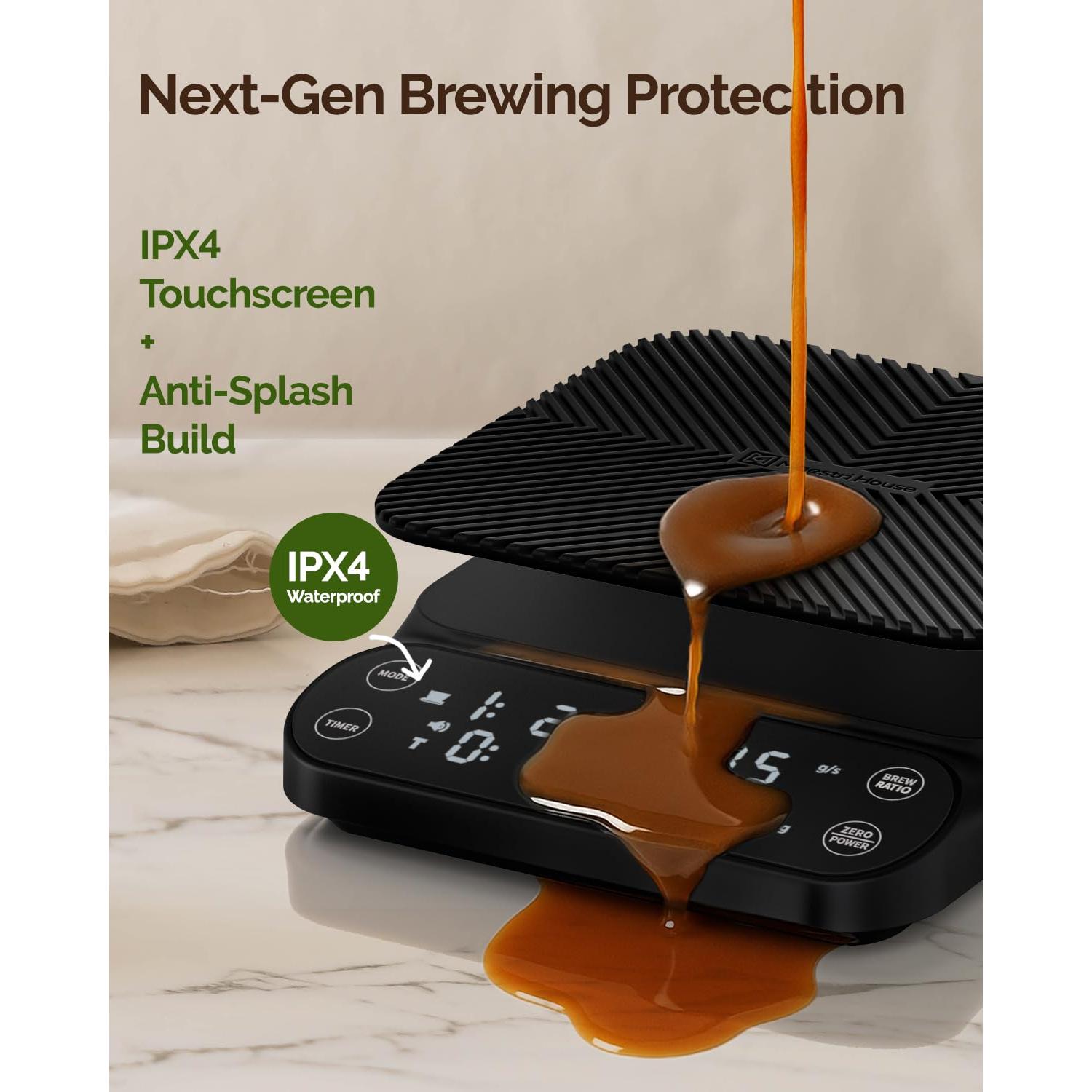 Balanza de Café Digital Maestri House S3 3kg/0.1g Negra