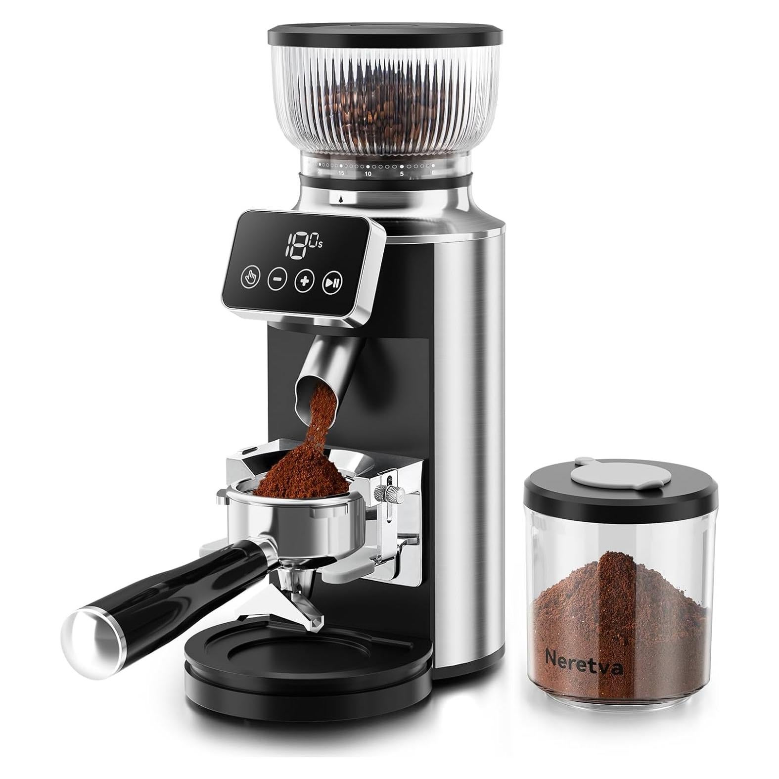 Molinillo de Café Burr Neretva Profesional 180g Acero Inoxidable