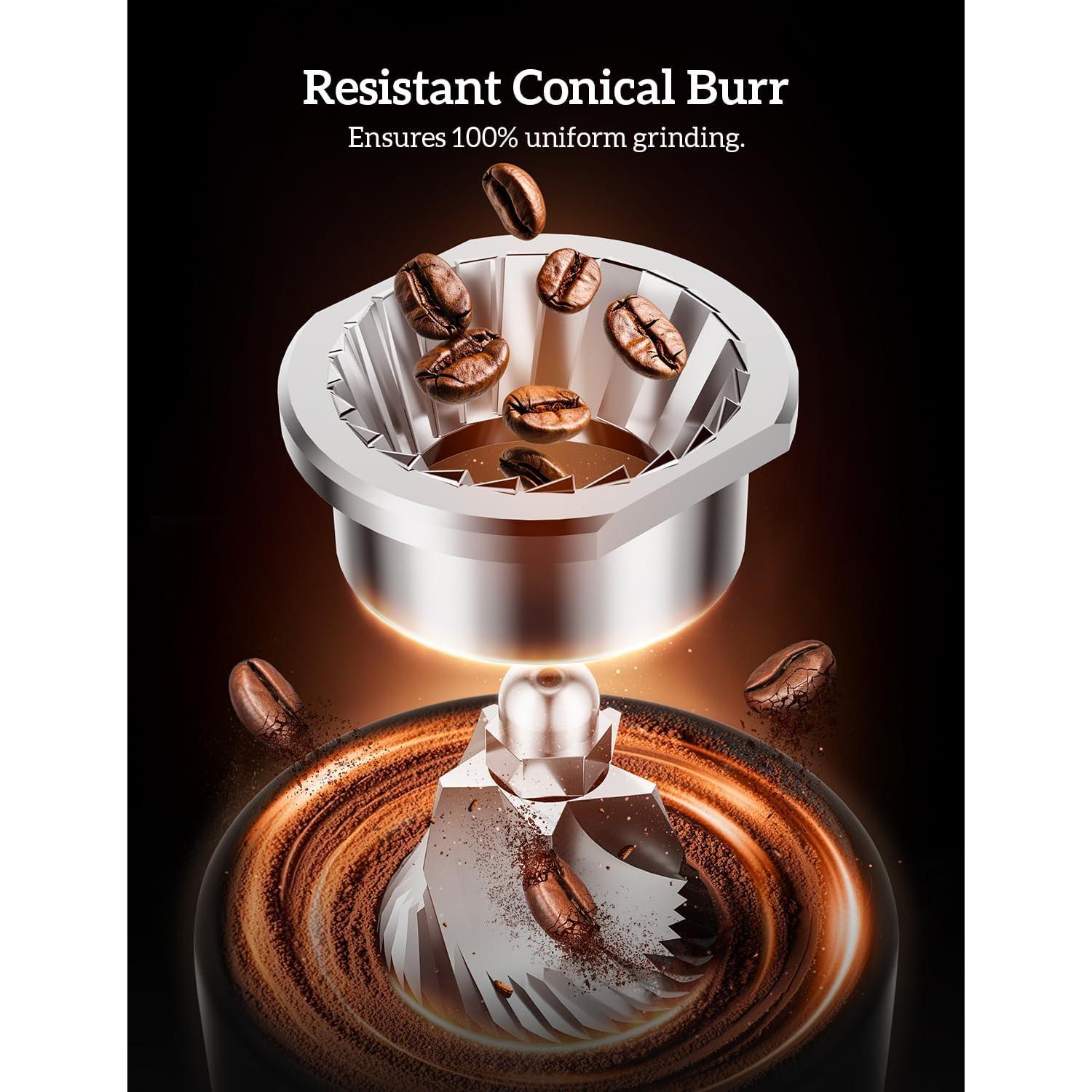 Molinillo de Café Burr Neretva Profesional 180g Acero Inoxidable