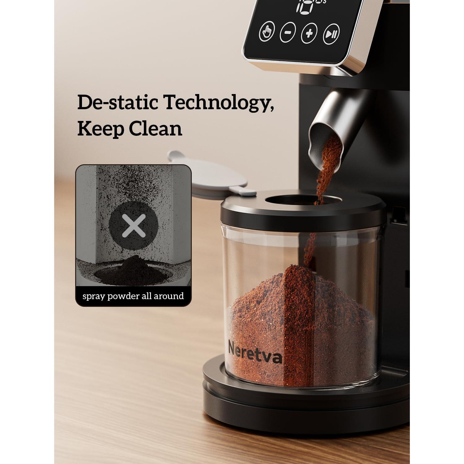 Molinillo de Café Burr Neretva Profesional 180g Acero Inoxidable