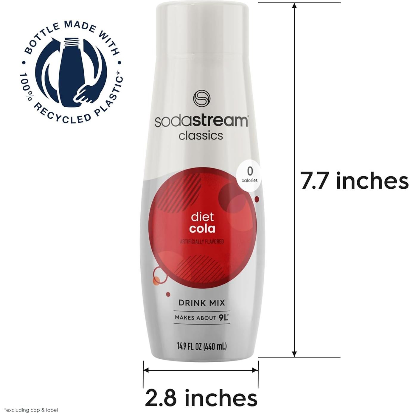 SodaStream Cola Dieta 440 ml - Paquete de 4 Bebidas Sin Calorías