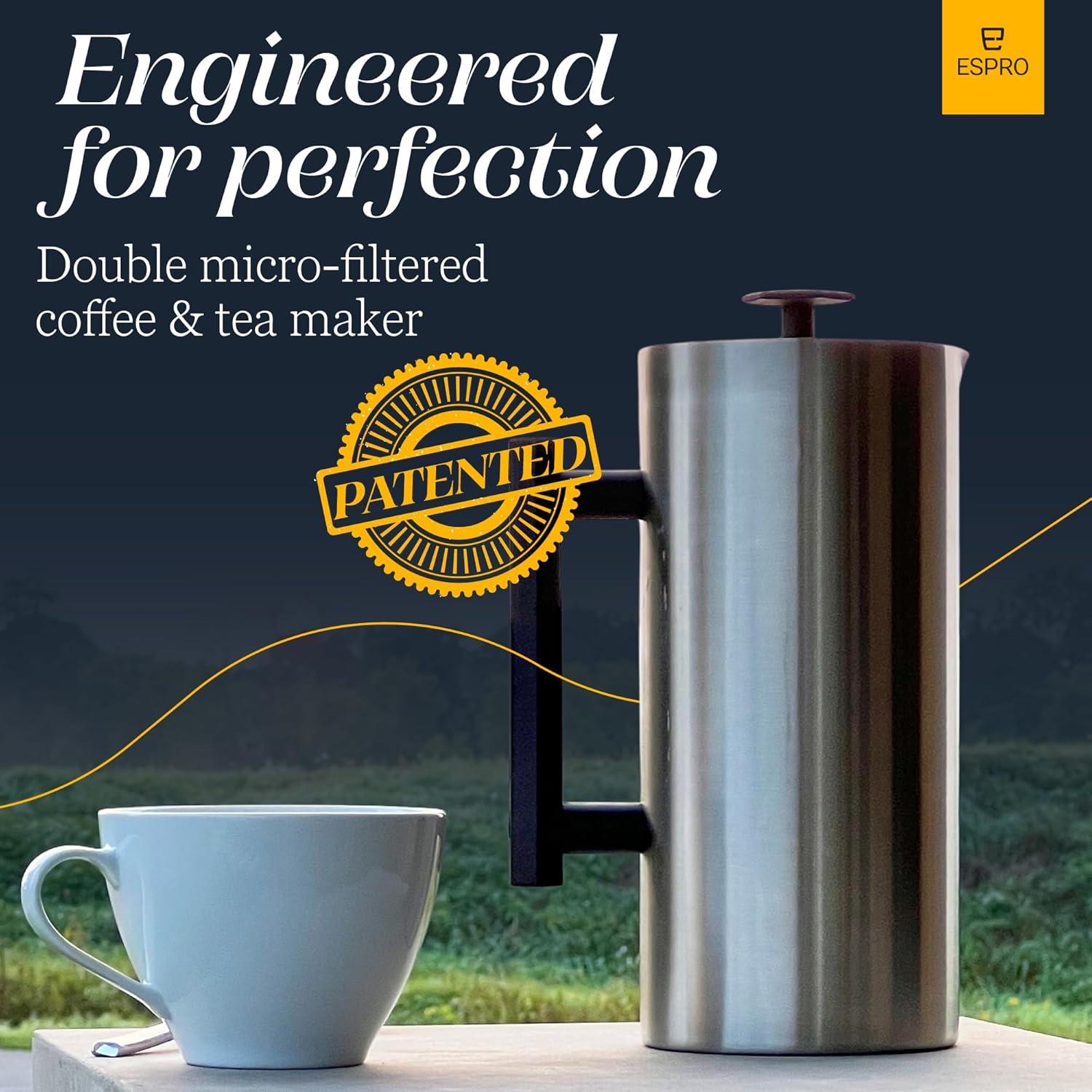 Cafetera Prensa Francesa ESPRO P6 32 oz Acero Inoxidable