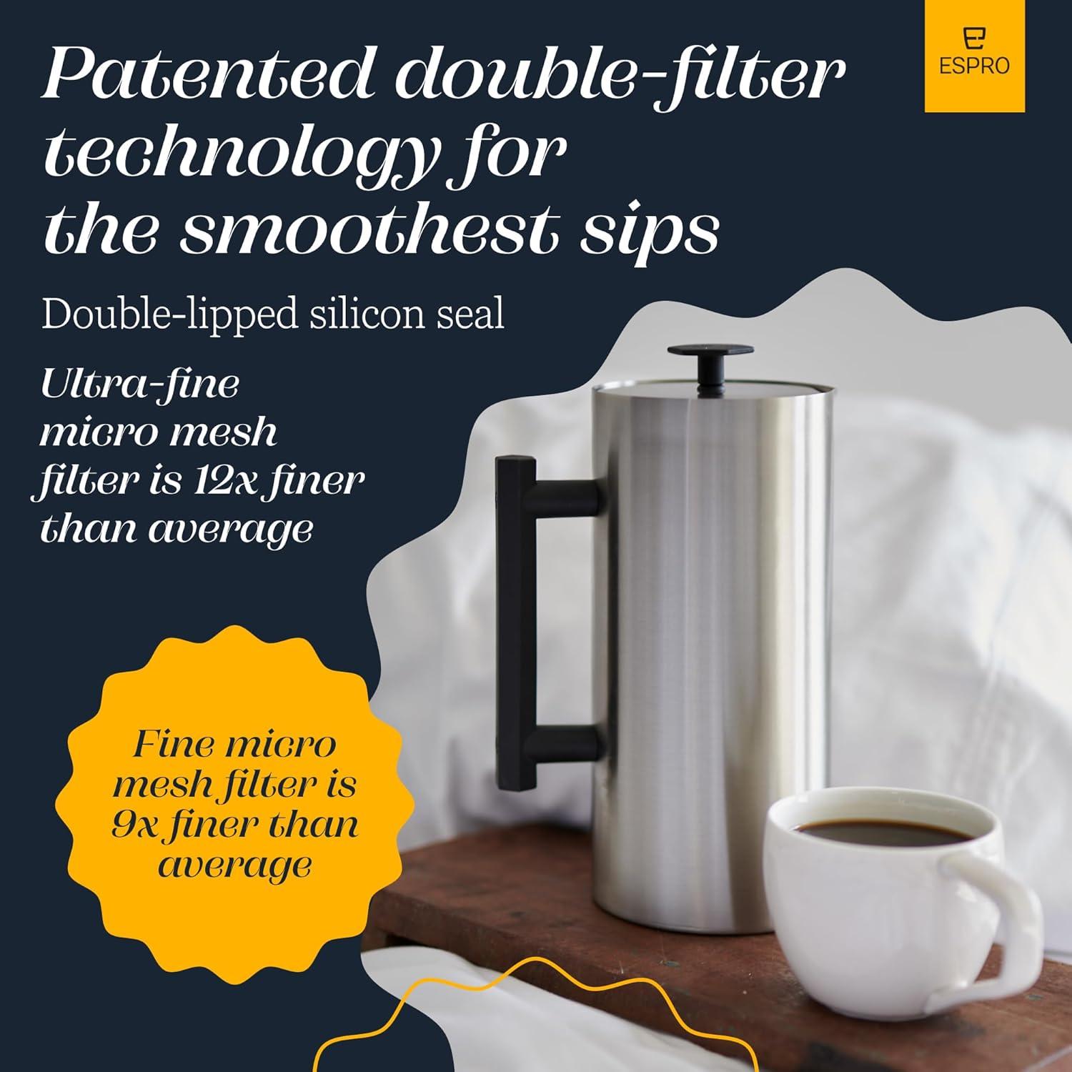 Cafetera Prensa Francesa ESPRO P6 32 oz Acero Inoxidable