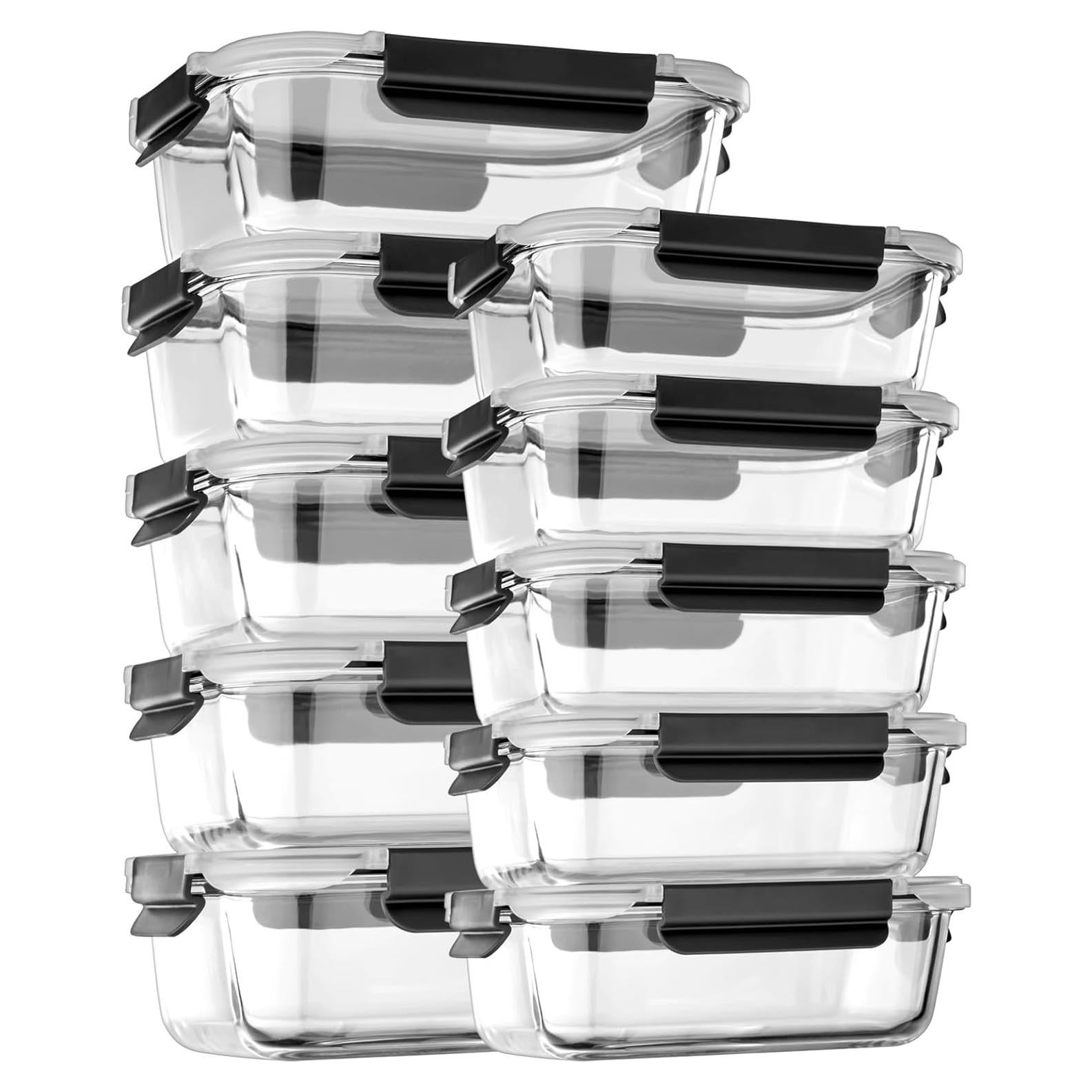 Contenedores de Almacenamiento de Comida de Vidrio Coccot 10 Piezas