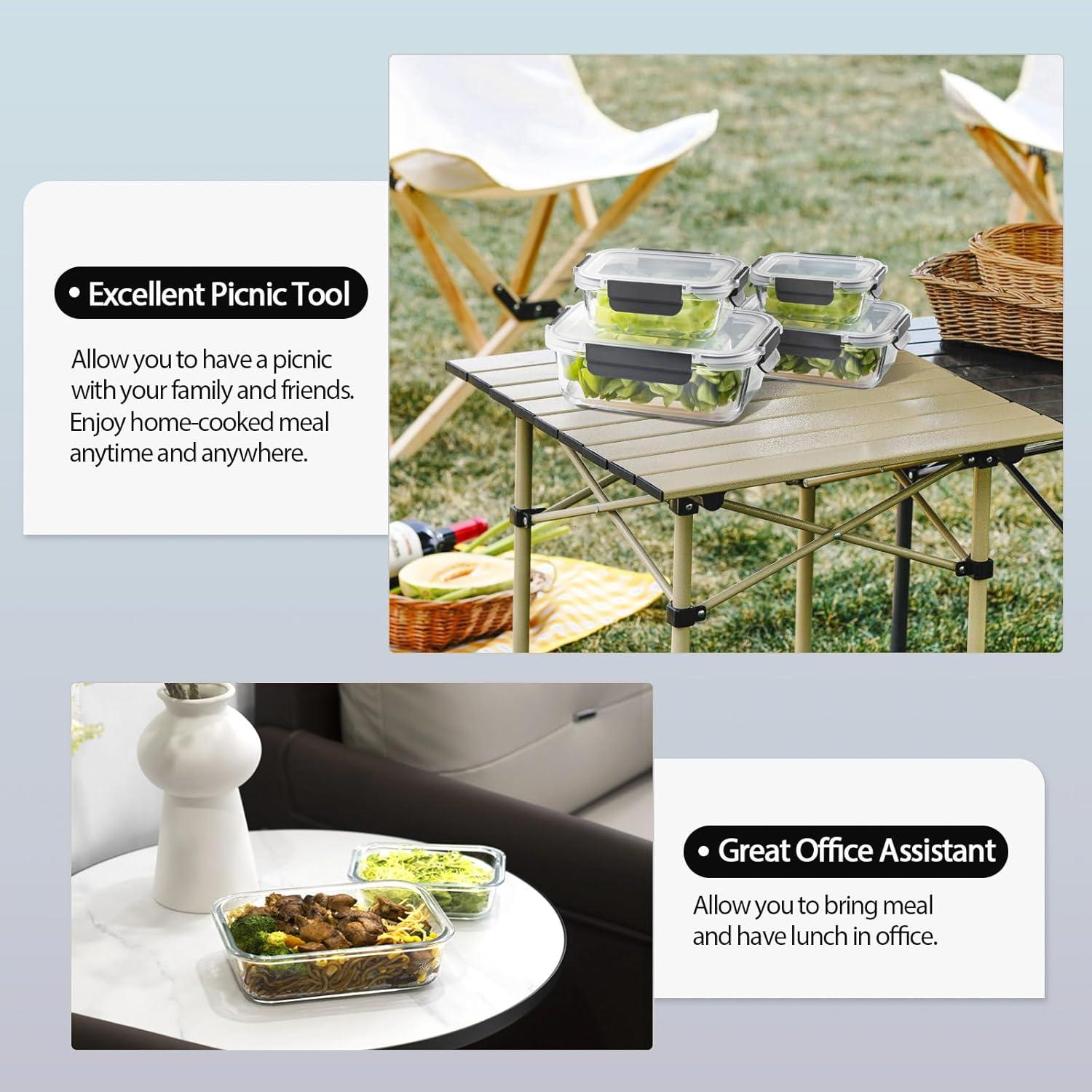 Contenedores de Almacenamiento de Comida de Vidrio Coccot 10 Piezas