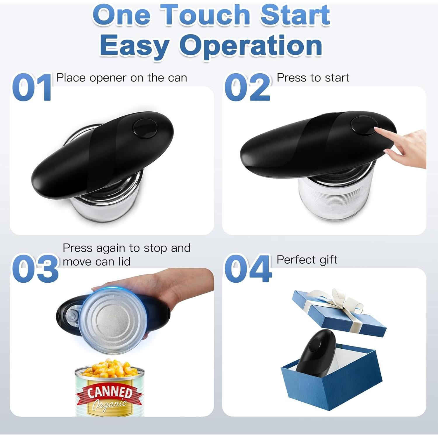 Abrelatas Eléctrico Automático LetGoShop - Sin Manos, Portátil