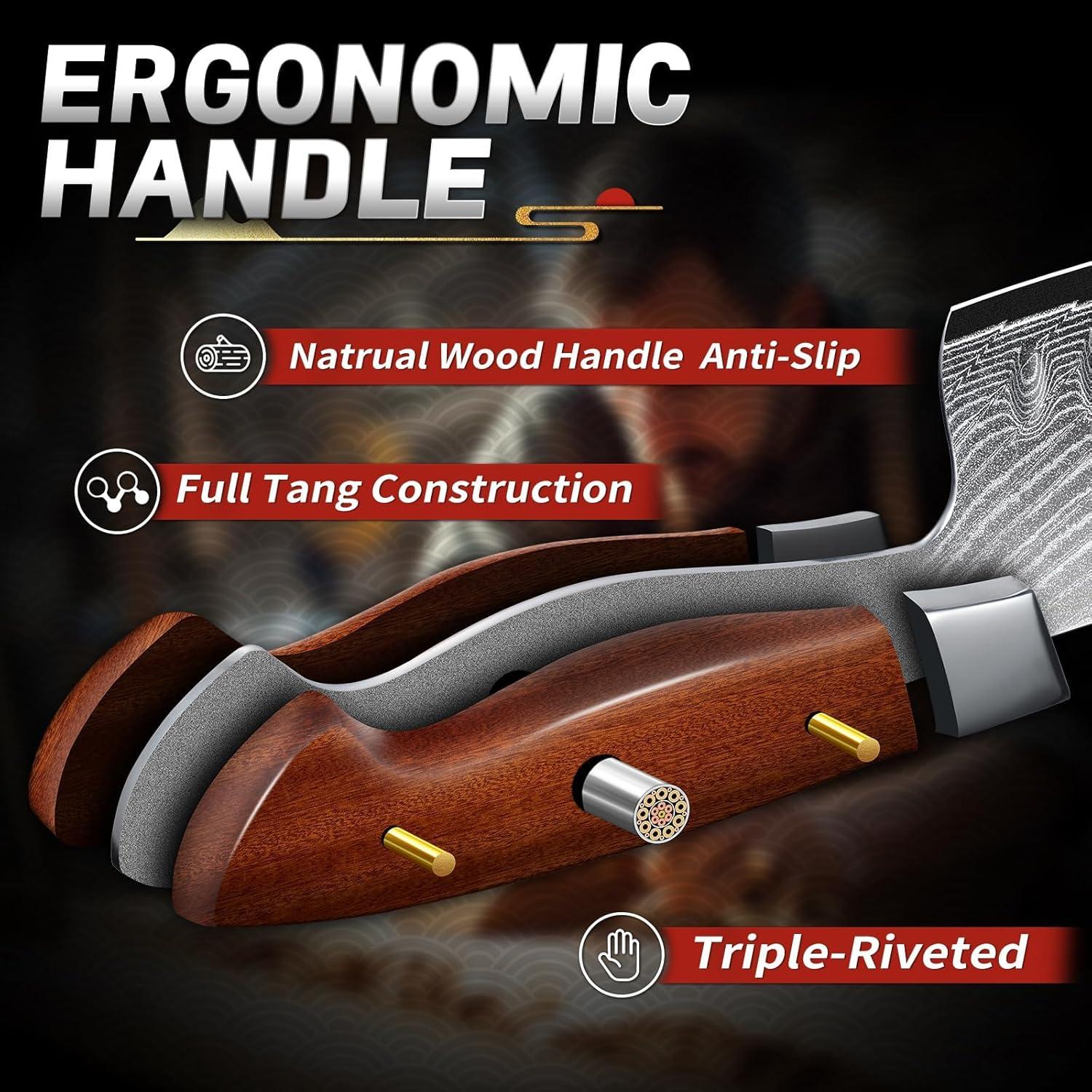 Cuchillo de Chef Japonés TIJERAS 17.78 cm Acero Damasco