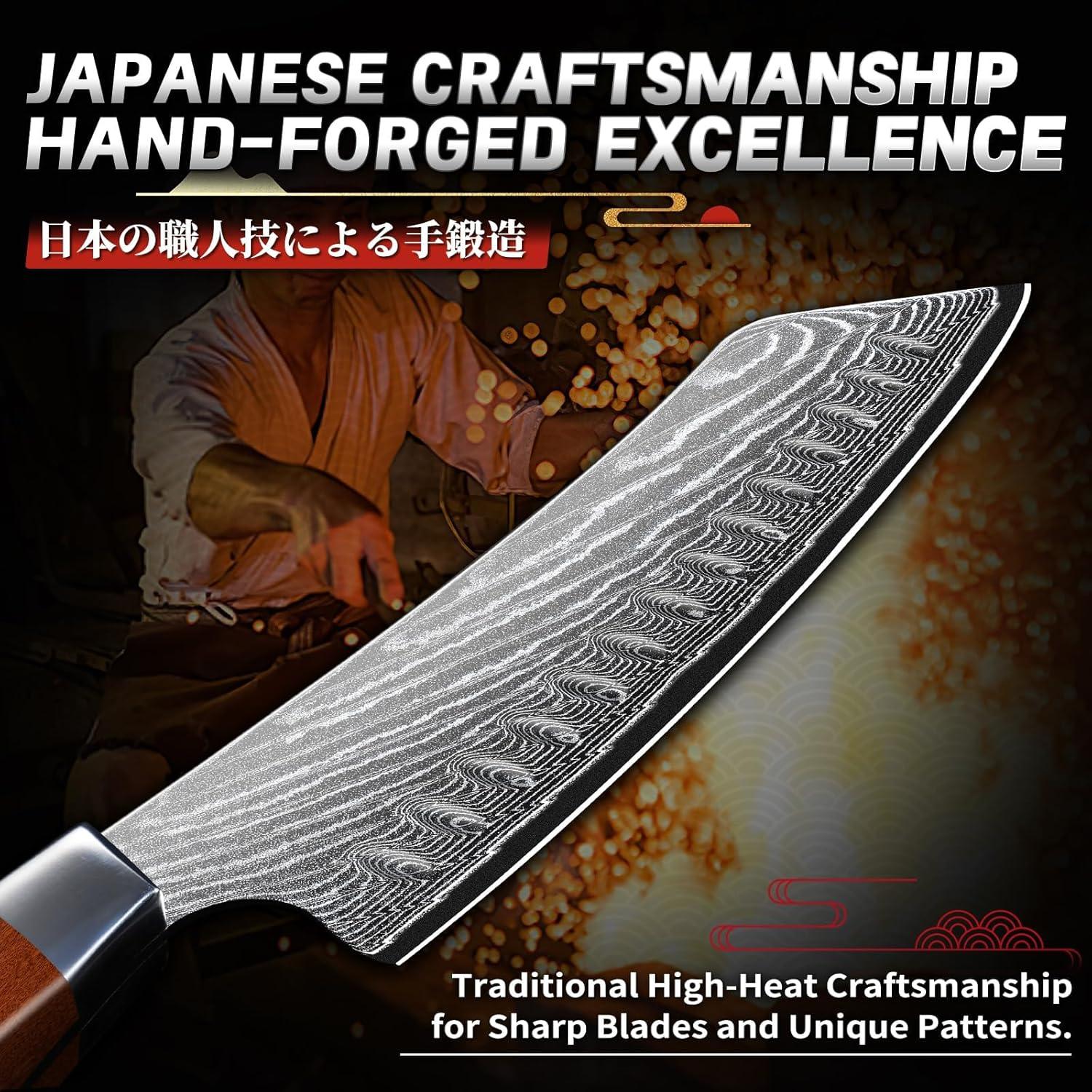 Cuchillo de Chef Japonés TIJERAS 17.78 cm Acero Damasco