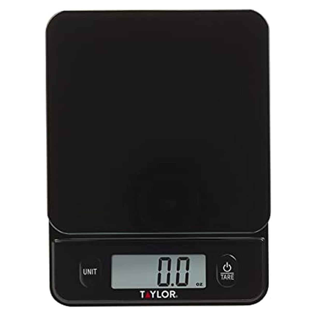 Báscula de Cocina Taylor Digital Vidrio 5 kg Táctil Negra
