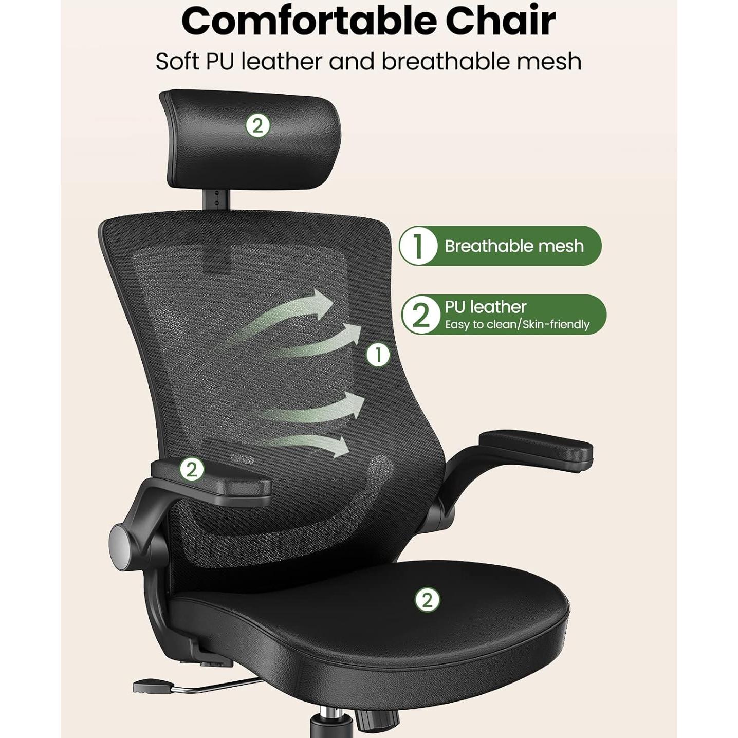 Silla de Oficina Ergonómica Marsail MSOC5 con Soporte Lumbar