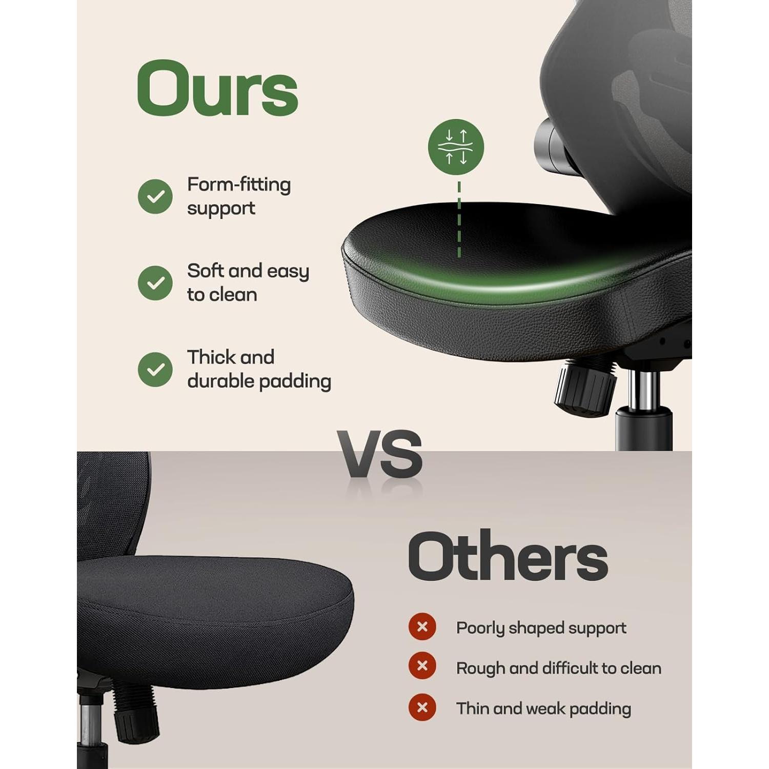 Silla de Oficina Ergonómica Marsail MSOC5 con Soporte Lumbar