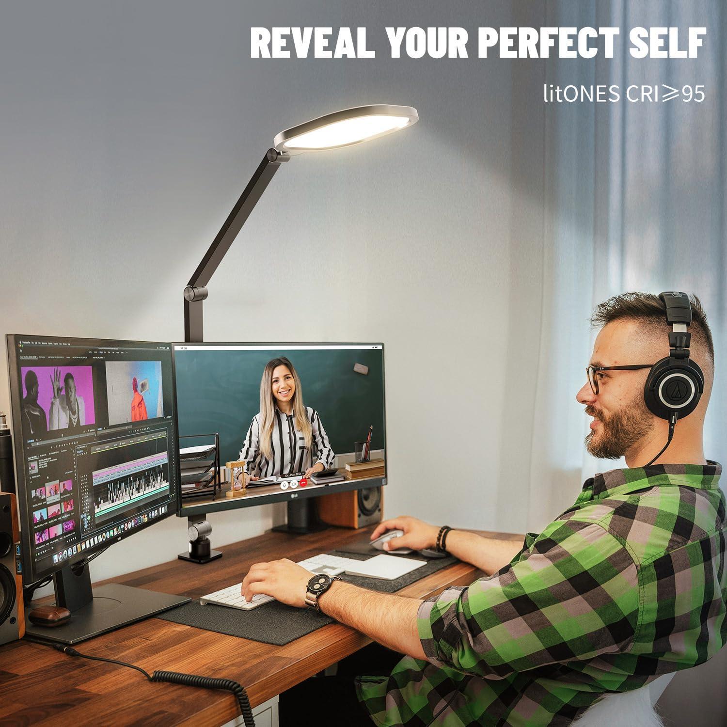 Lámpara de Escritorio LED LitONS con Abrazadera 15W 1200 Lúmenes