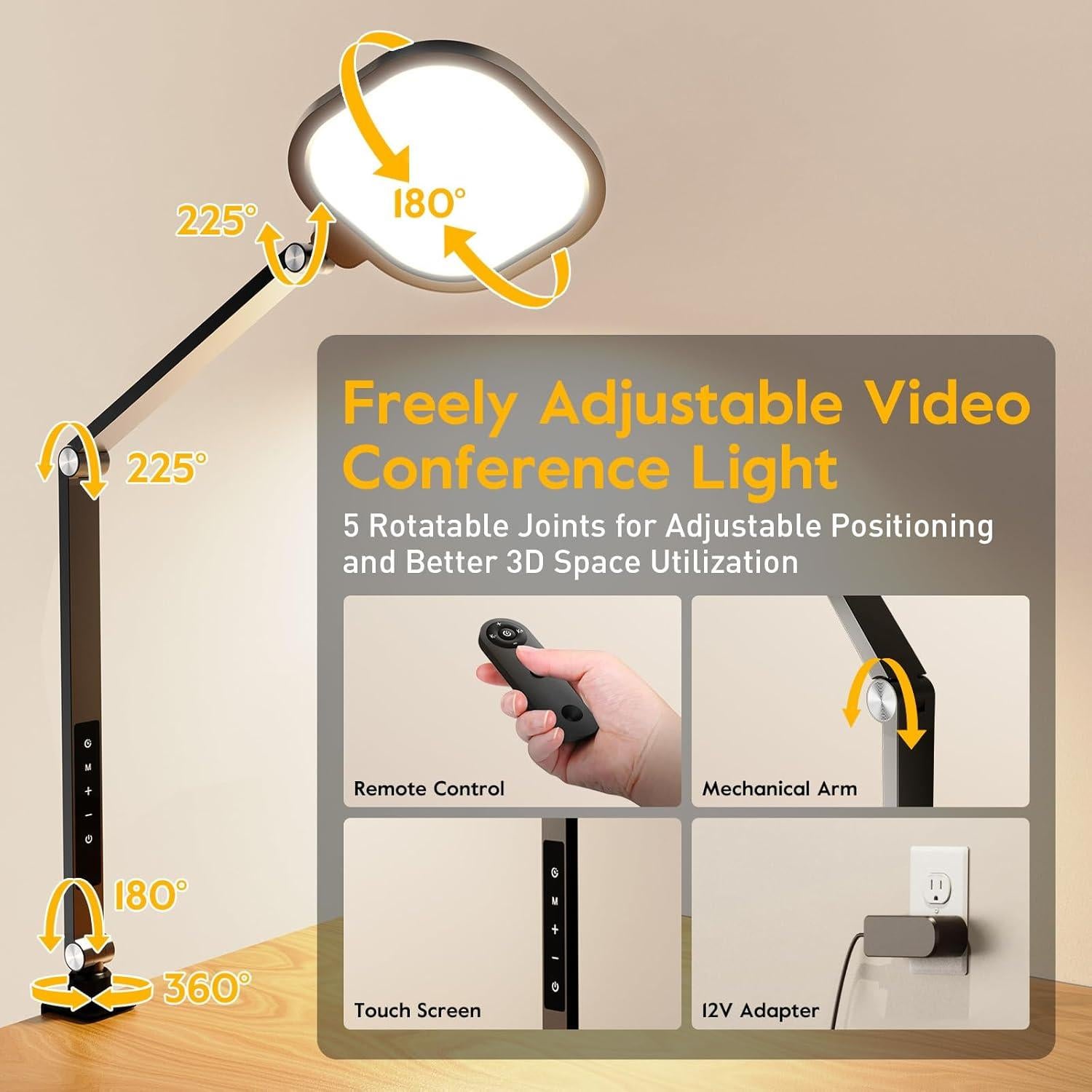 Lámpara de Escritorio LED LitONS con Abrazadera 15W 1200 Lúmenes