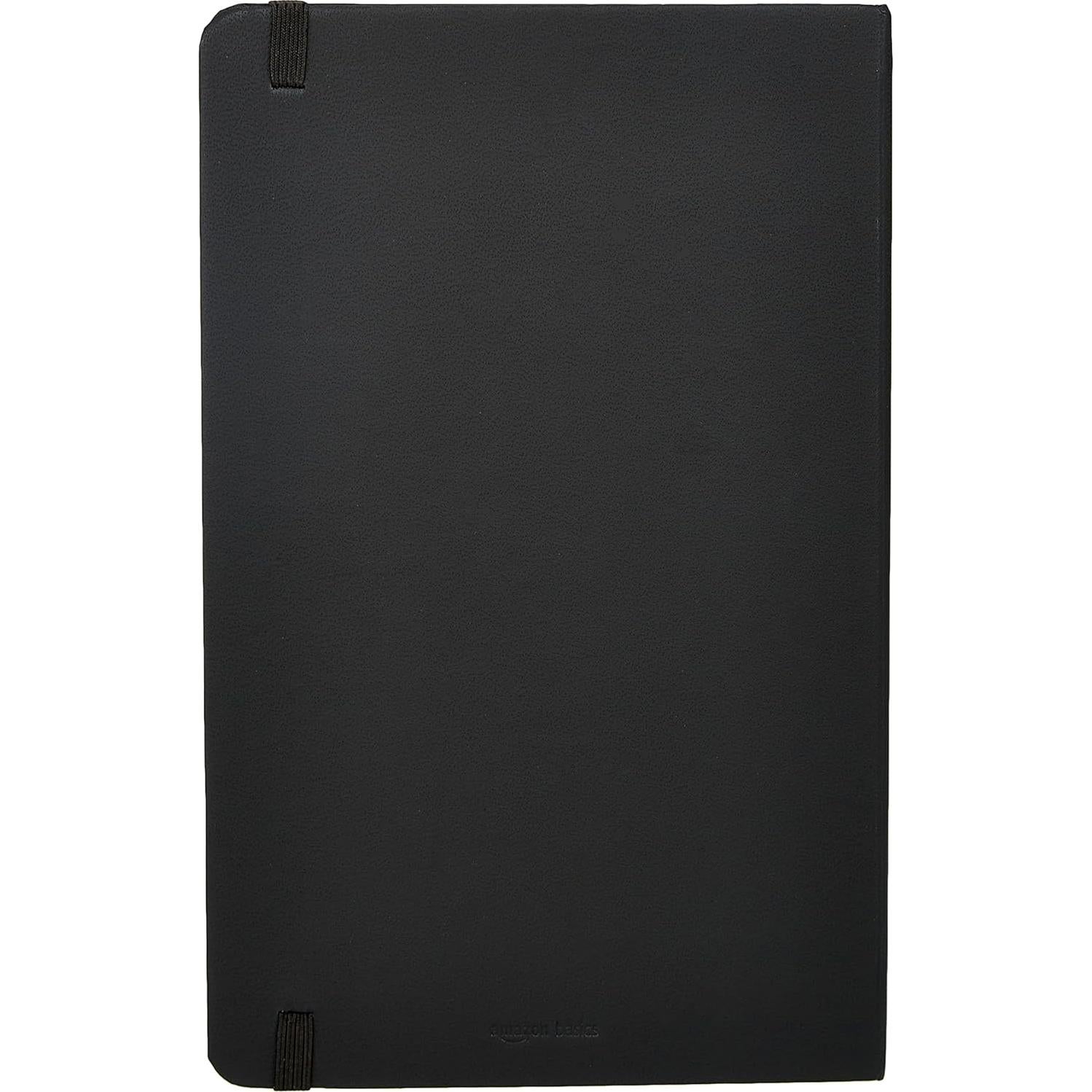 Cuaderno Clásico de Cuadrícula Amazon Basics, 240 Páginas, Tapa Dura, Negro, 12.7 x 21 cm
