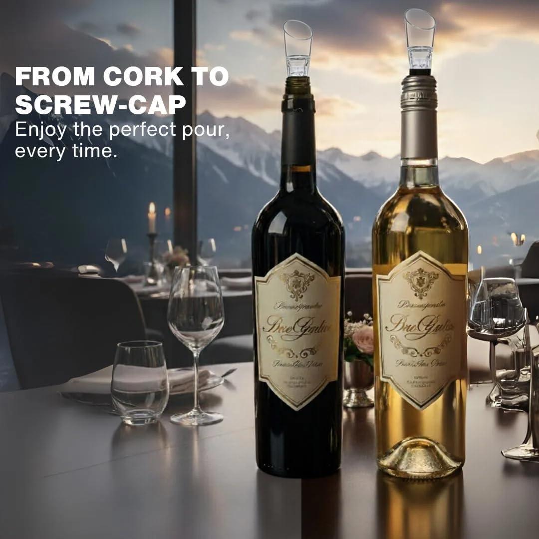 Aerador de Vino TenTen Labs Premium - Paquete de 2 - Negro