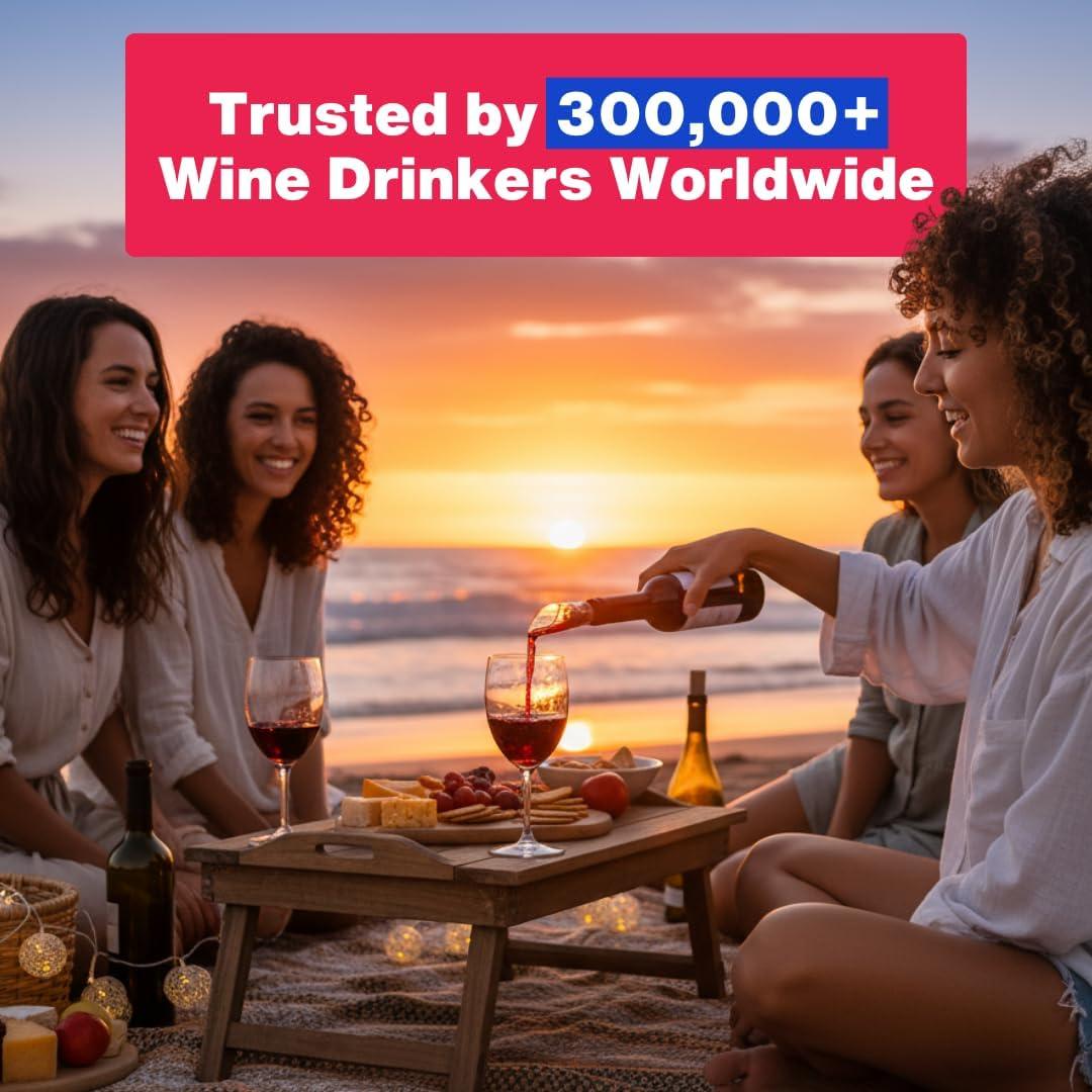 Aerador de Vino TenTen Labs Premium - Paquete de 2 - Negro