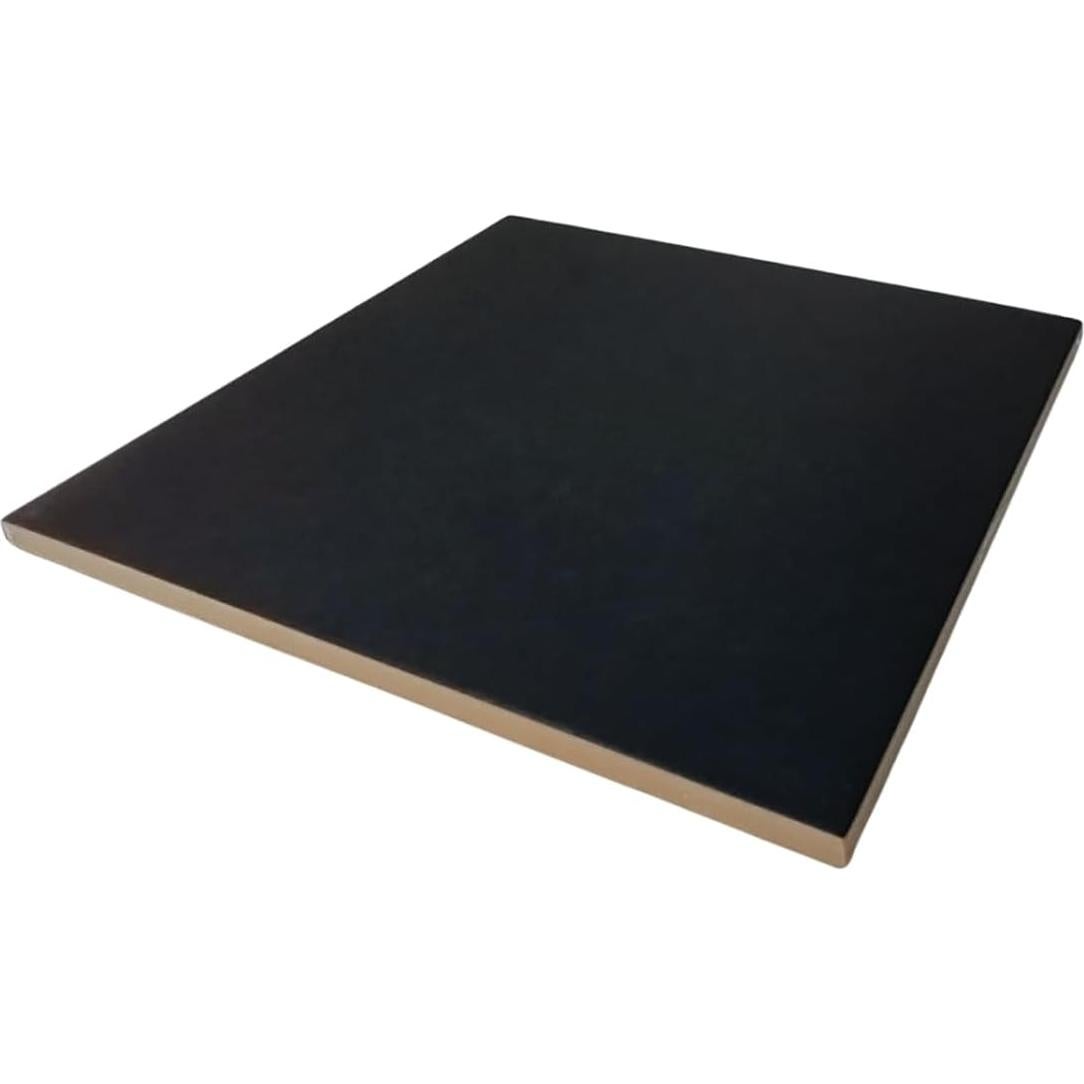 Azulejo de Porcelana Tenedos 8x8 Negro Mate Caja 30 Pzas