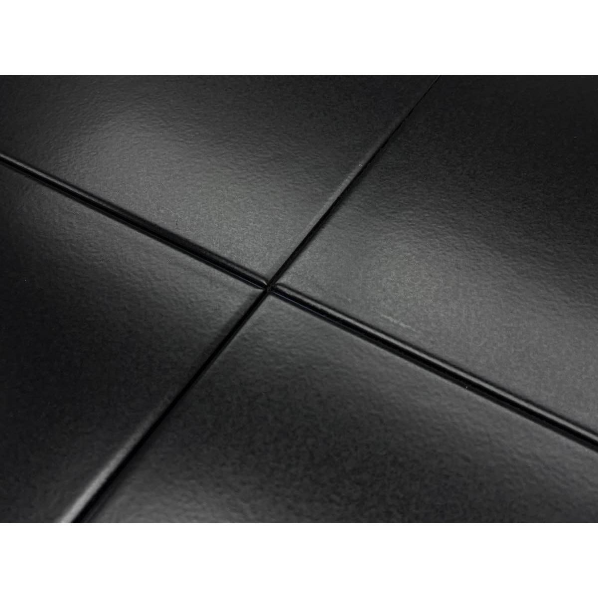 Azulejo de Porcelana Tenedos 8x8 Negro Mate Caja 30 Pzas