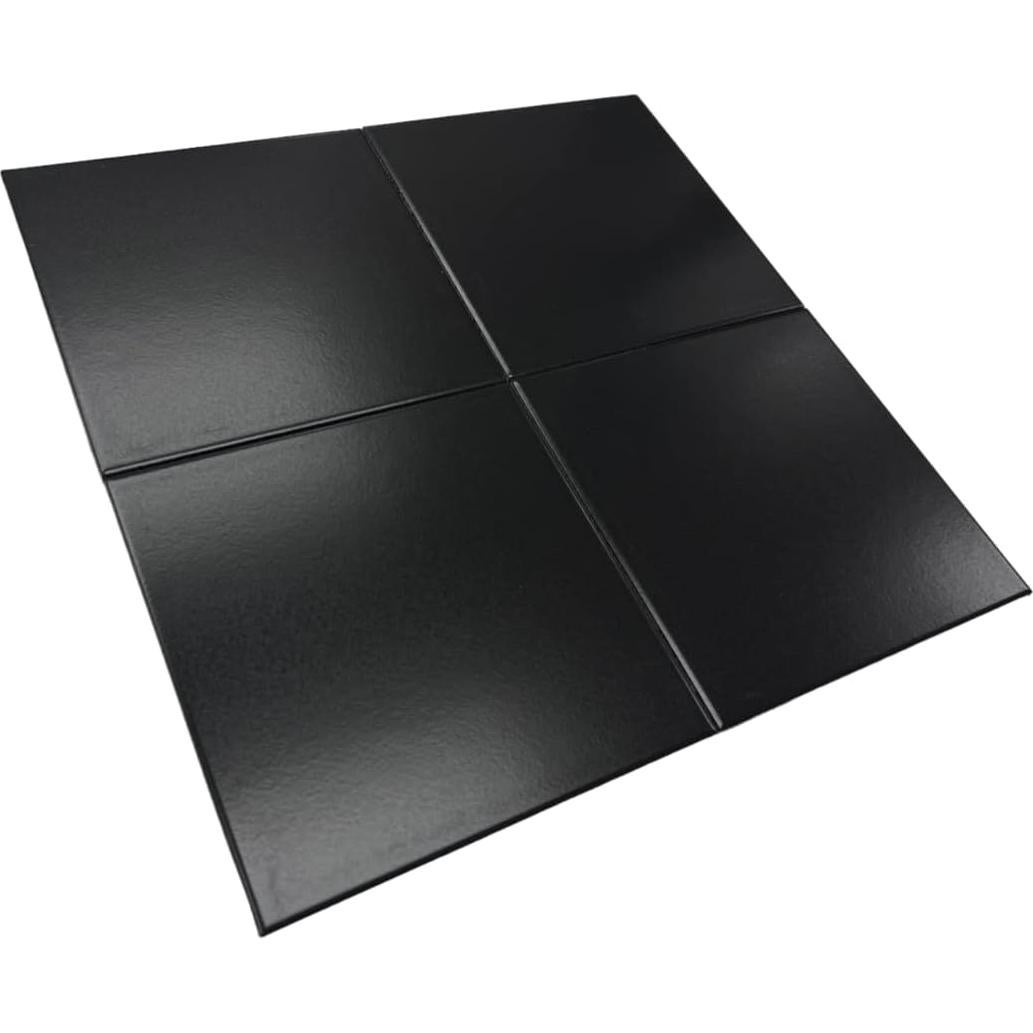 Azulejo de Porcelana Tenedos 8x8 Negro Mate Caja 30 Pzas