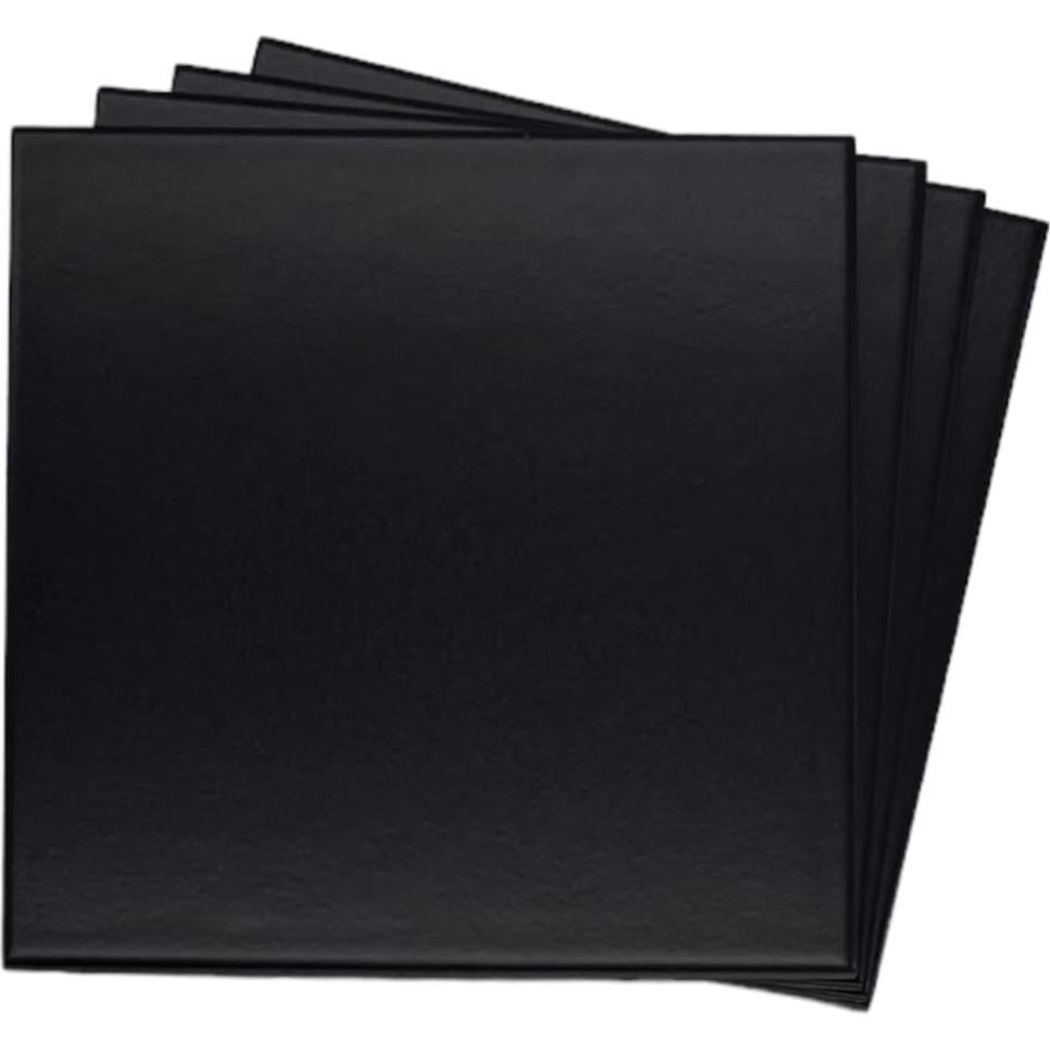 Azulejo de Porcelana Tenedos 8x8 Negro Mate Caja 30 Pzas