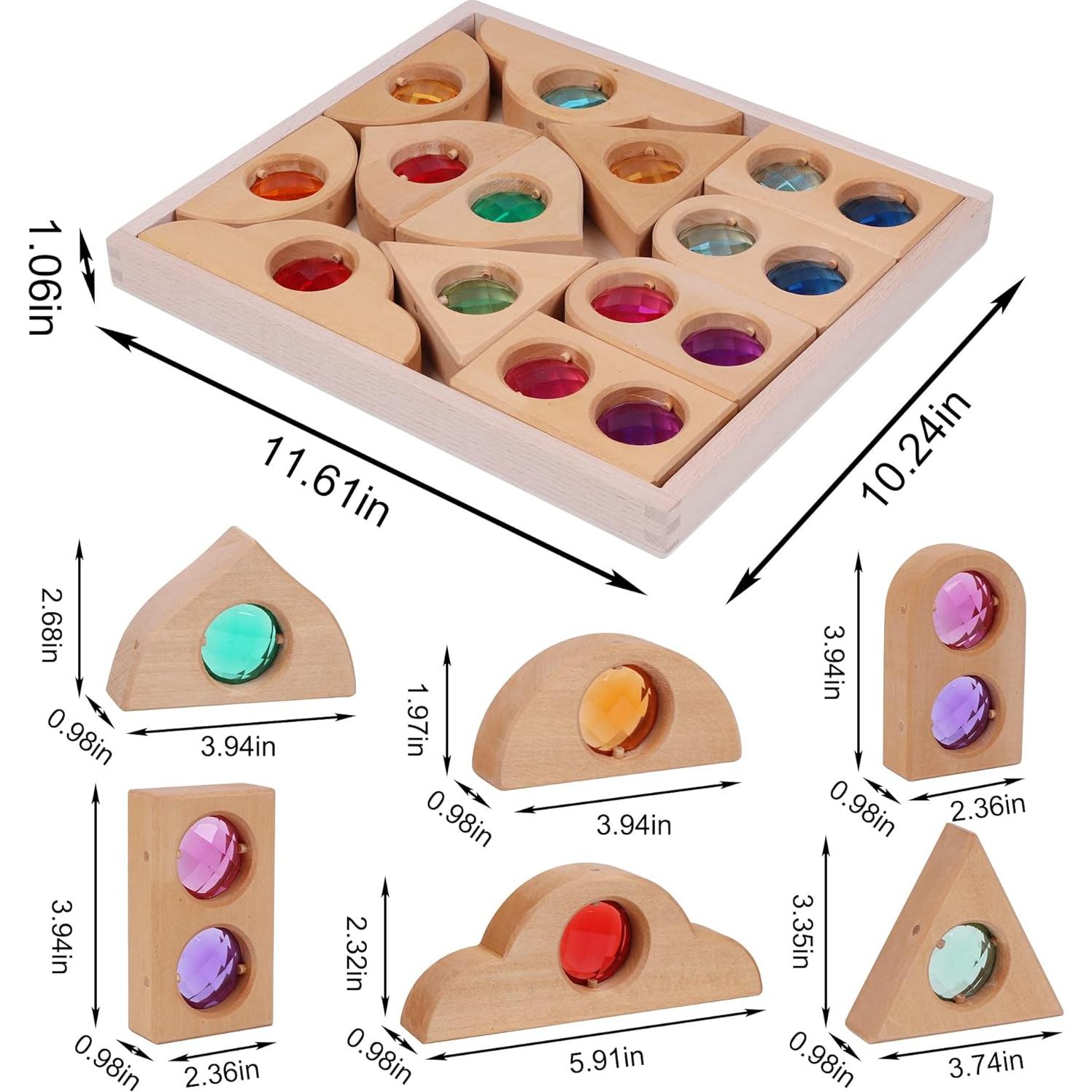 12PCS Bloques de Gemas de Acrílico KOAICS para Apilar
