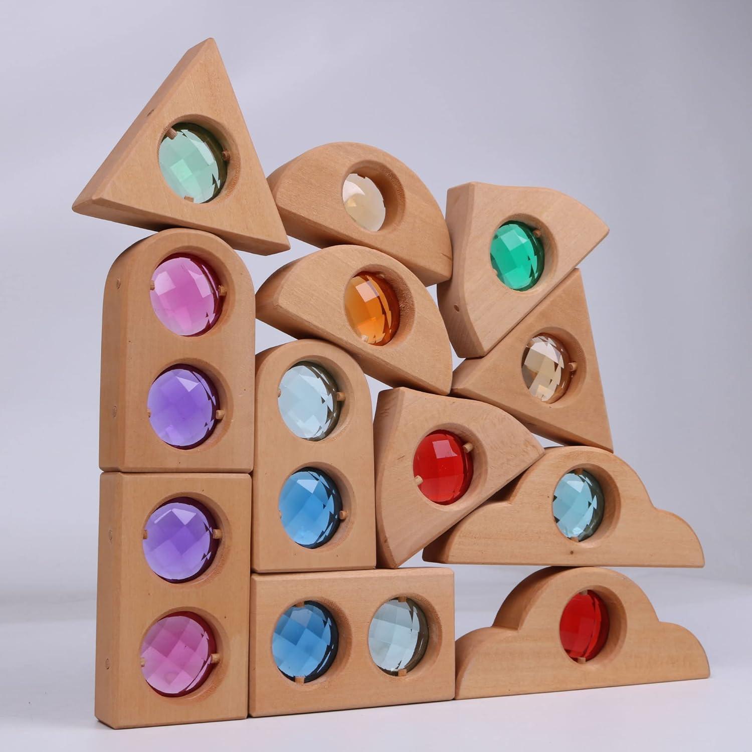 12PCS Bloques de Gemas de Acrílico KOAICS para Apilar