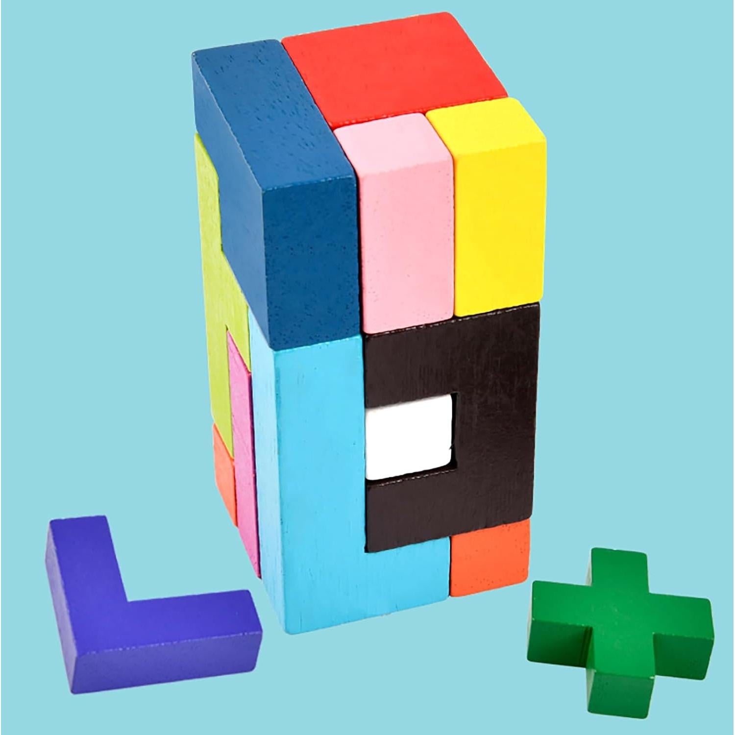 Rompecabezas de Madera Geométrico ALaLatois 13 Piezas 15.7 cm