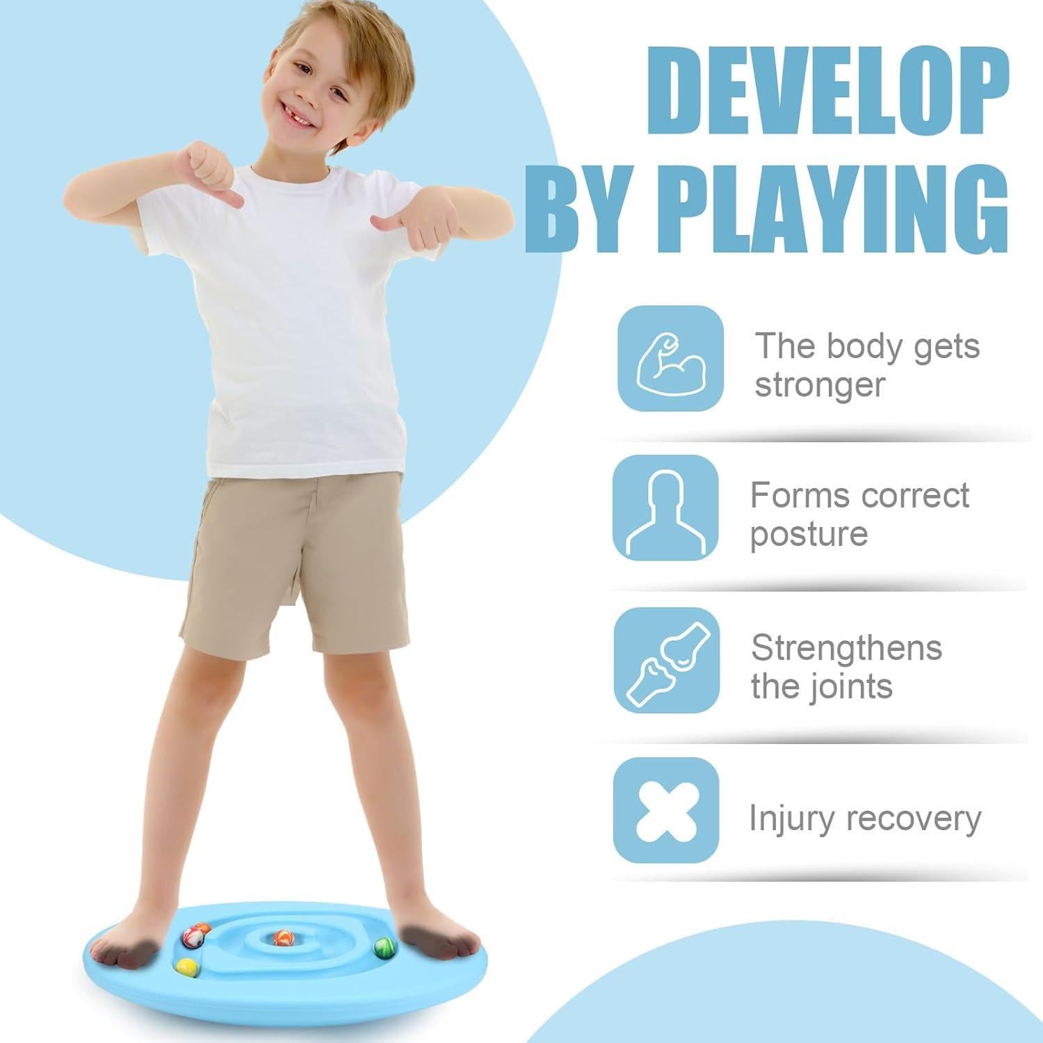 Tablero de Equilibrio Seenelling Azul 47x37cm Antideslizante 77kg