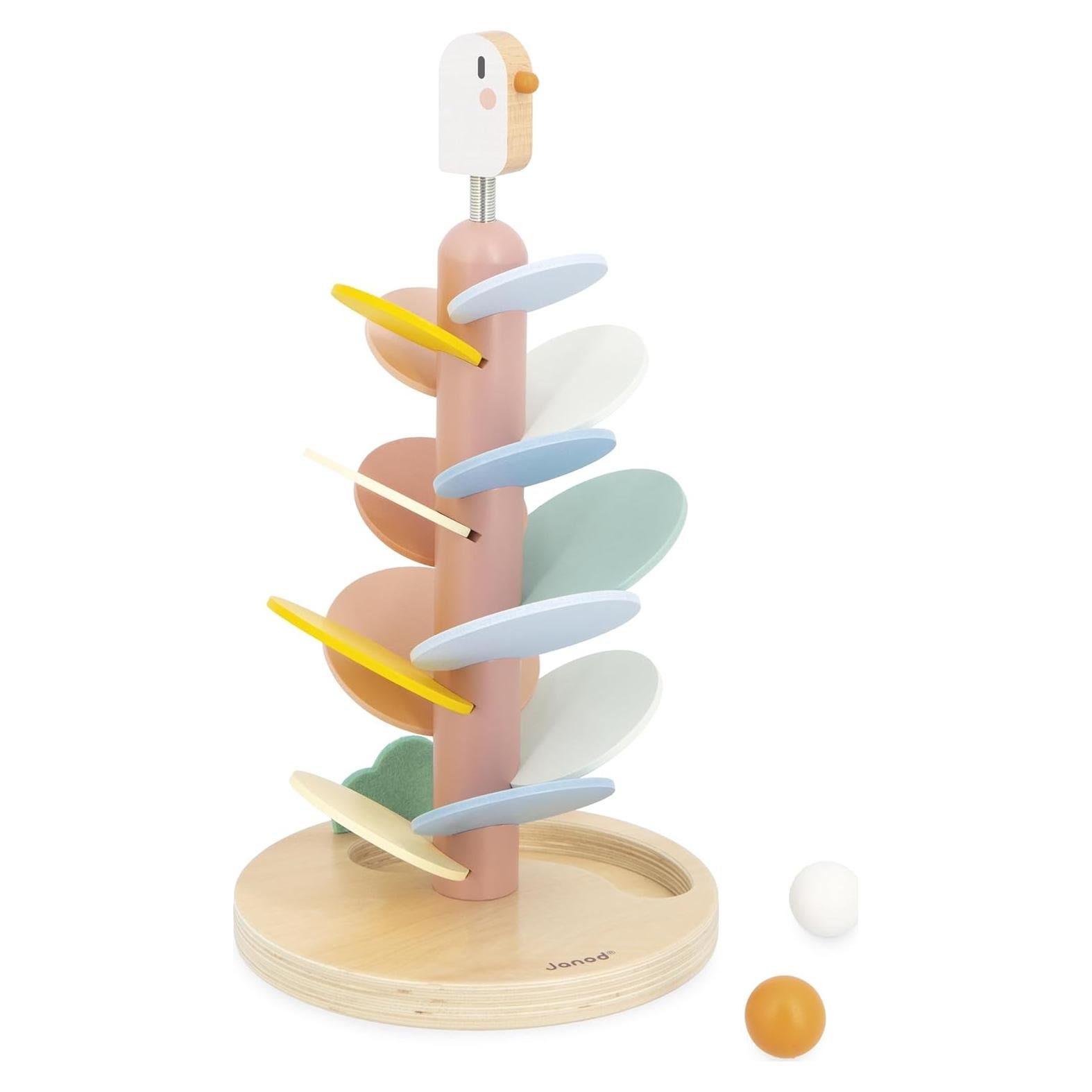 Juguete educativo deslizante de pájaro Janod - 14 hojas