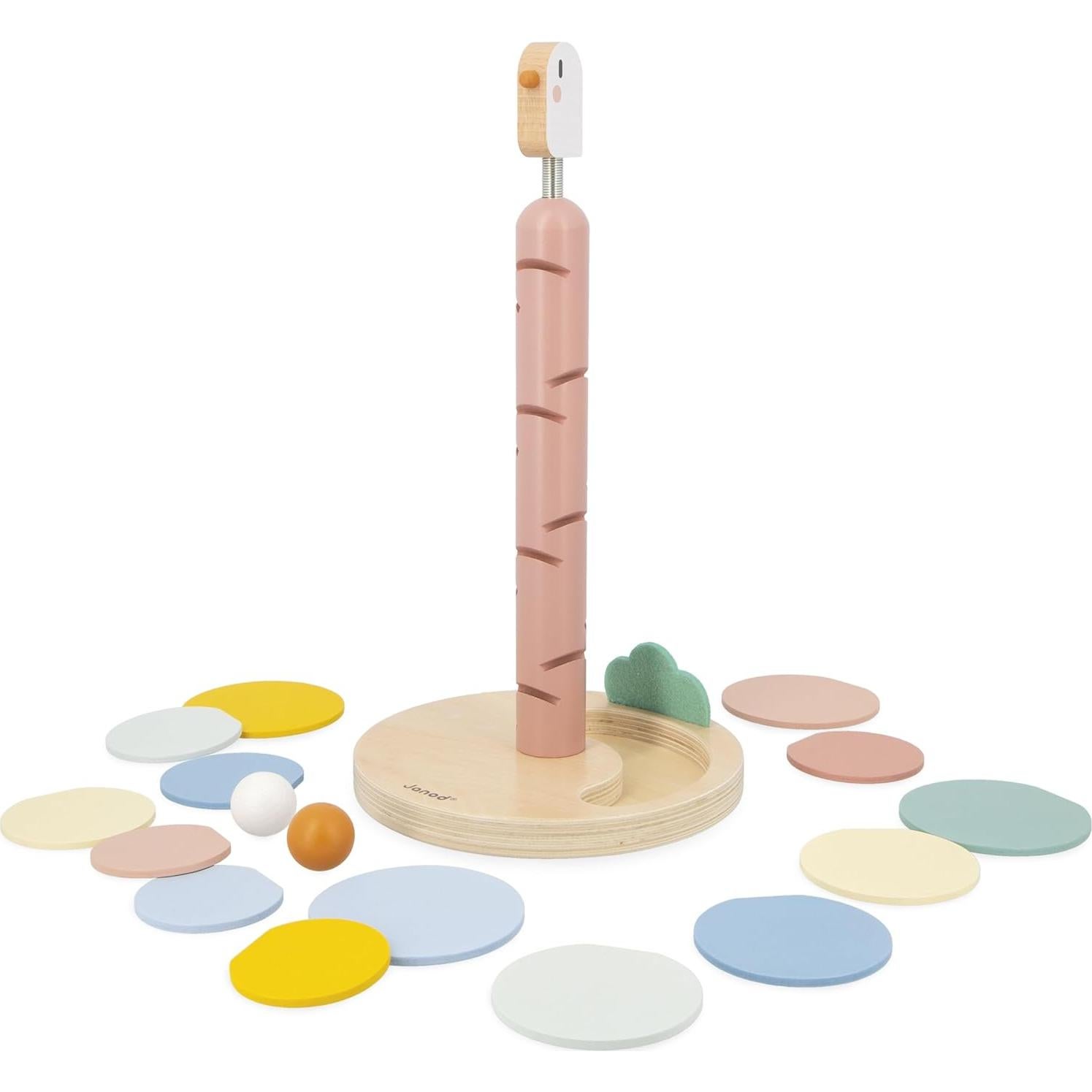 Juguete educativo deslizante de pájaro Janod - 14 hojas