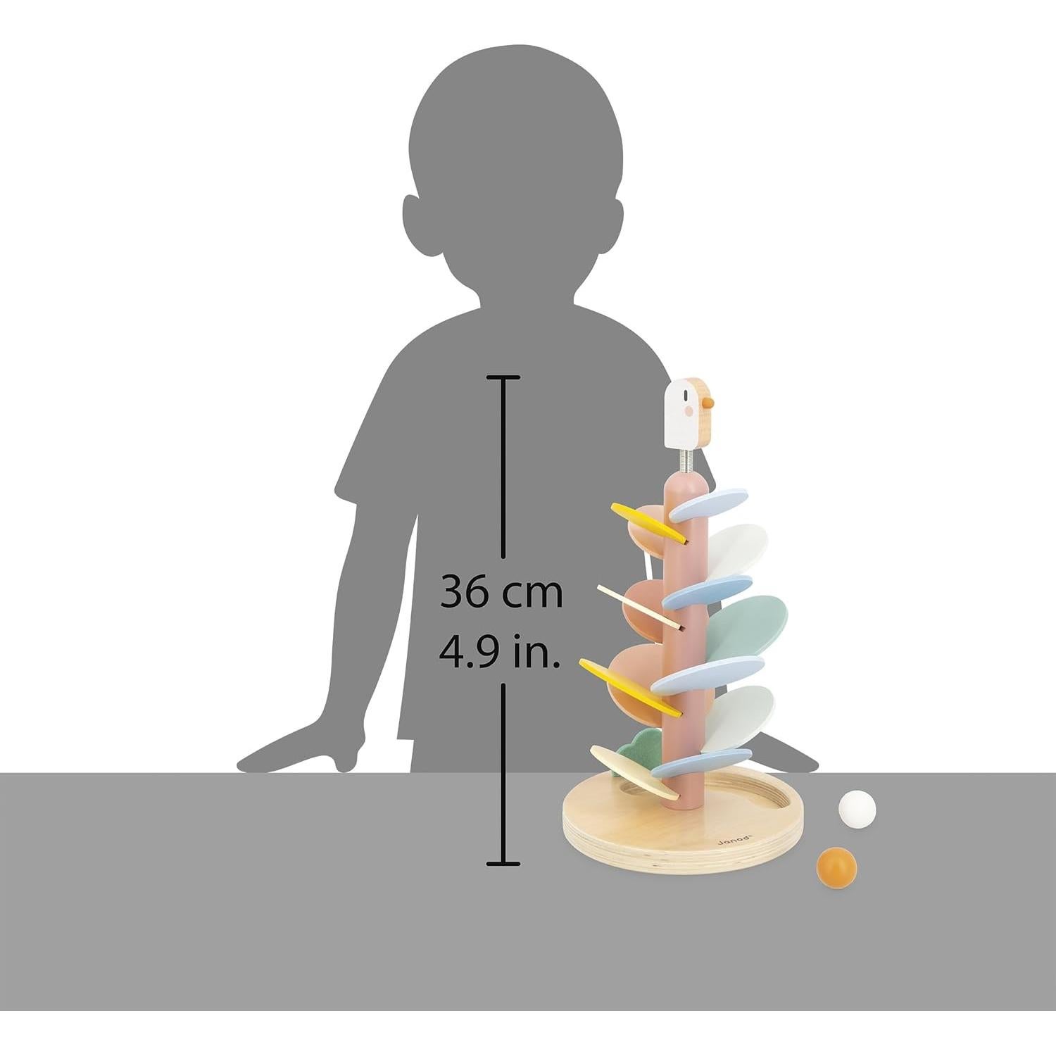 Juguete educativo deslizante de pájaro Janod - 14 hojas