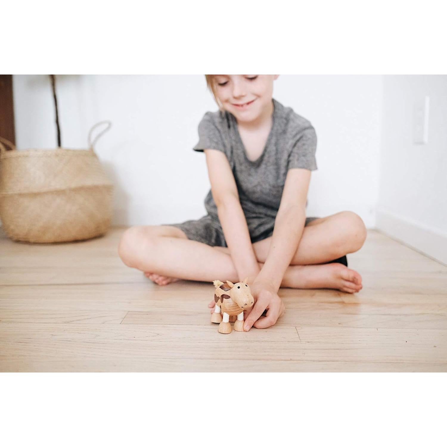 Juguetes de Animales de Madera Anamalz - 5 Figuras Poseables